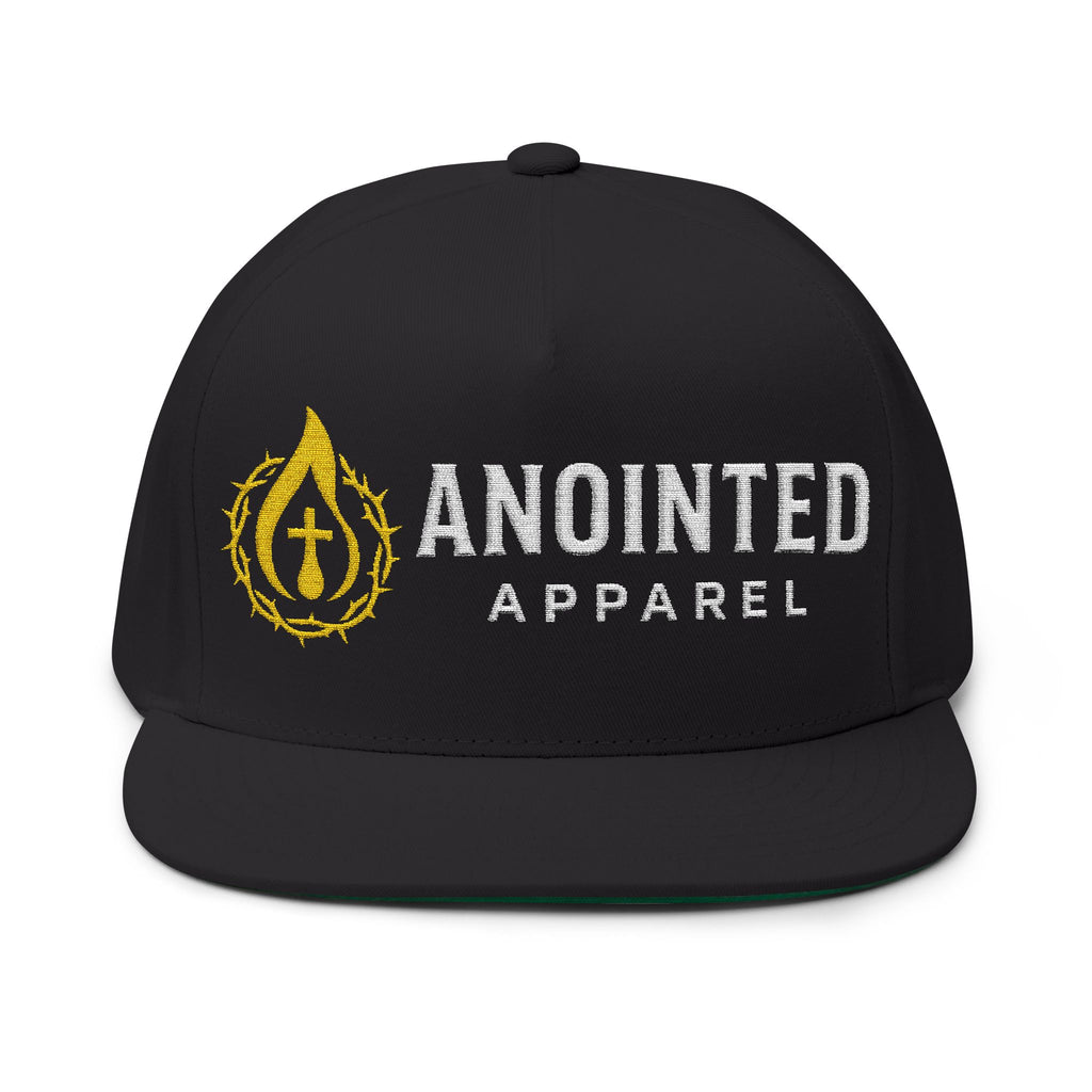 Flat Bill Snapback (White/No Outline)
