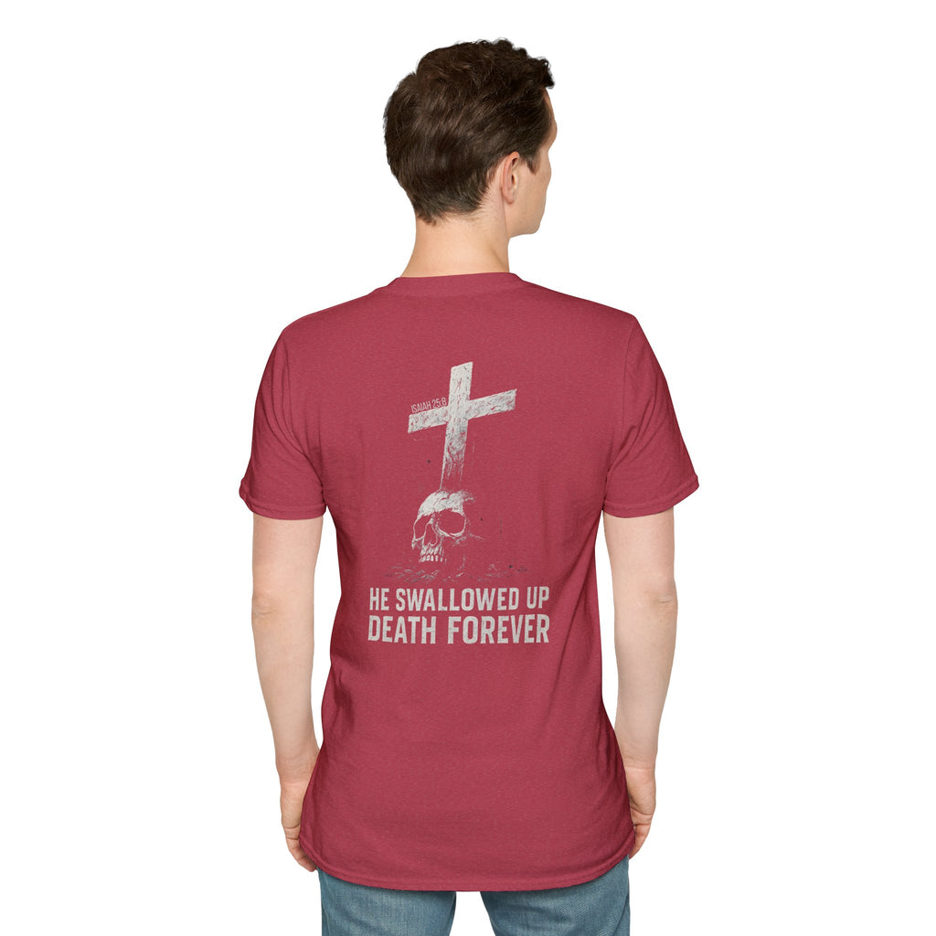 "Swallowed Death" (Light) (Design on Back/Logo on Front)