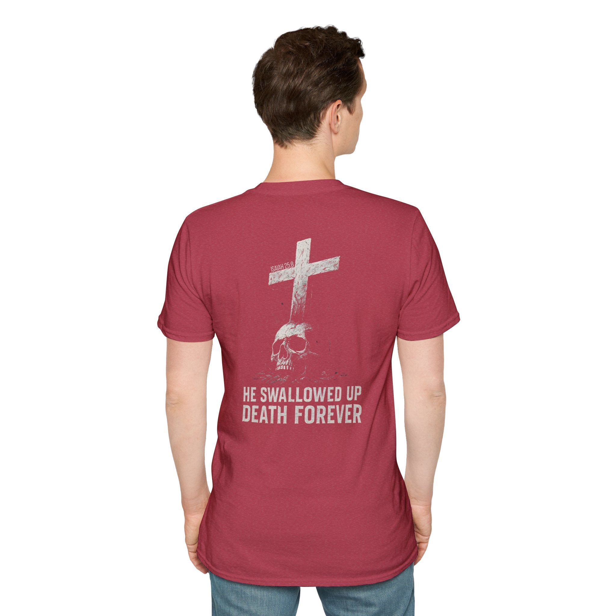 "Swallowed Death" (Light) (Design on Back/Logo on Front)