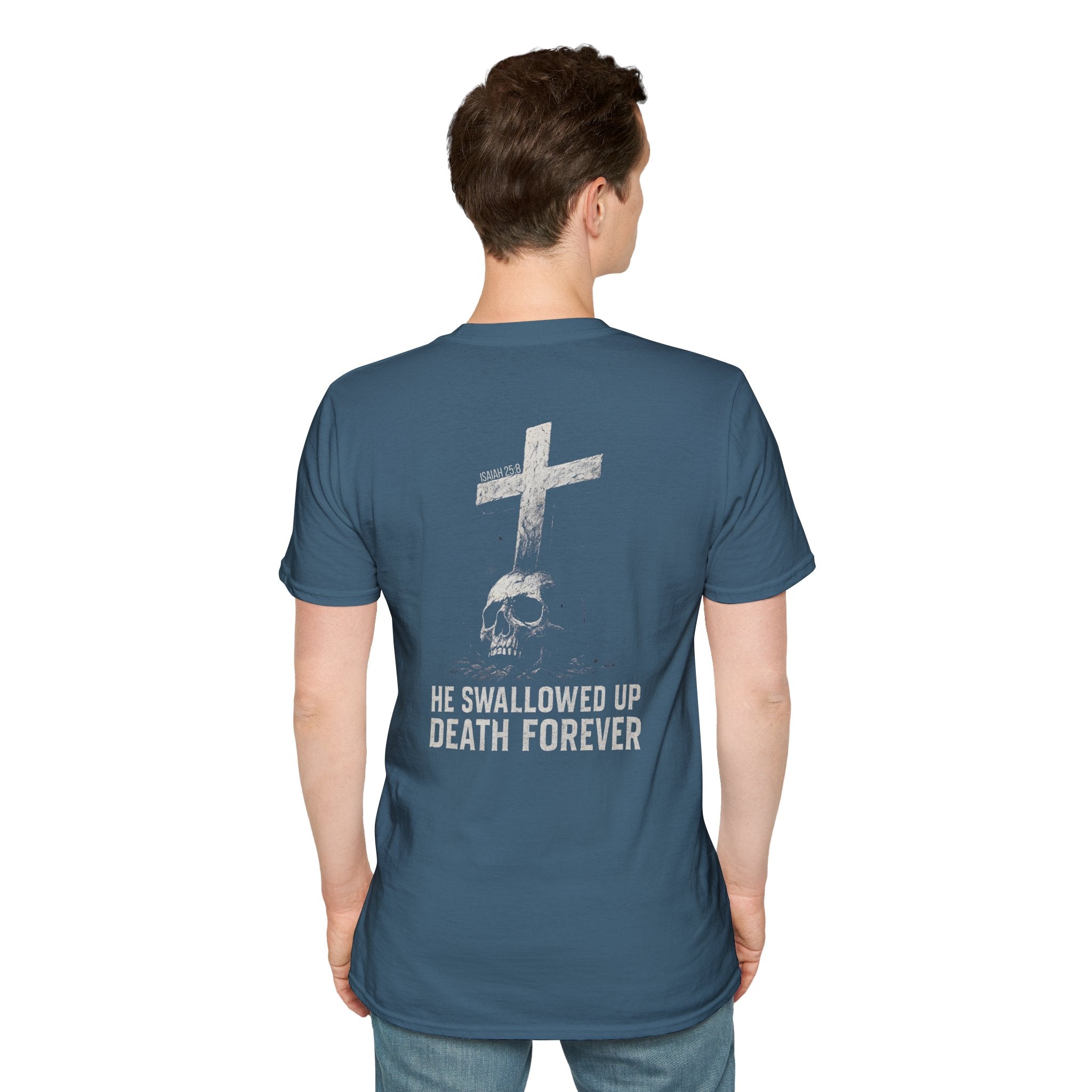 "Swallowed Death" (Light) (Design on Back/Logo on Front)