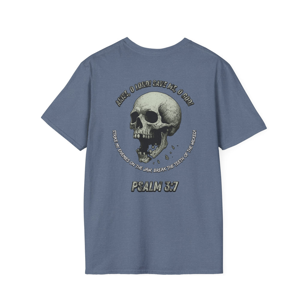 Psalm 3:7 - "Arise, O LORD!" (Monochrome) (Design on Back/Logo on Front)
