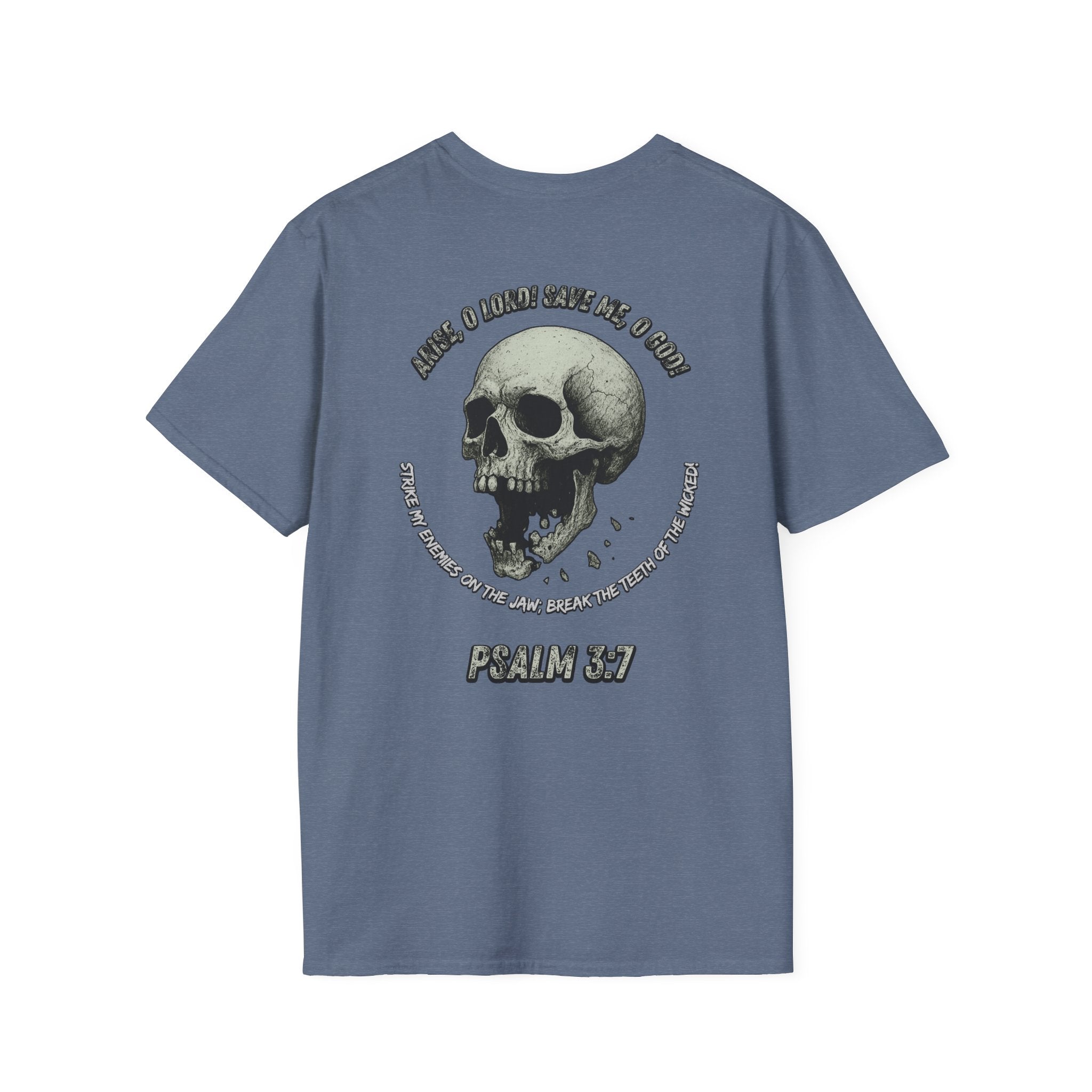 Psalm 3:7 - "Arise, O LORD!" (Monochrome) (Design on Back/Logo on Front)