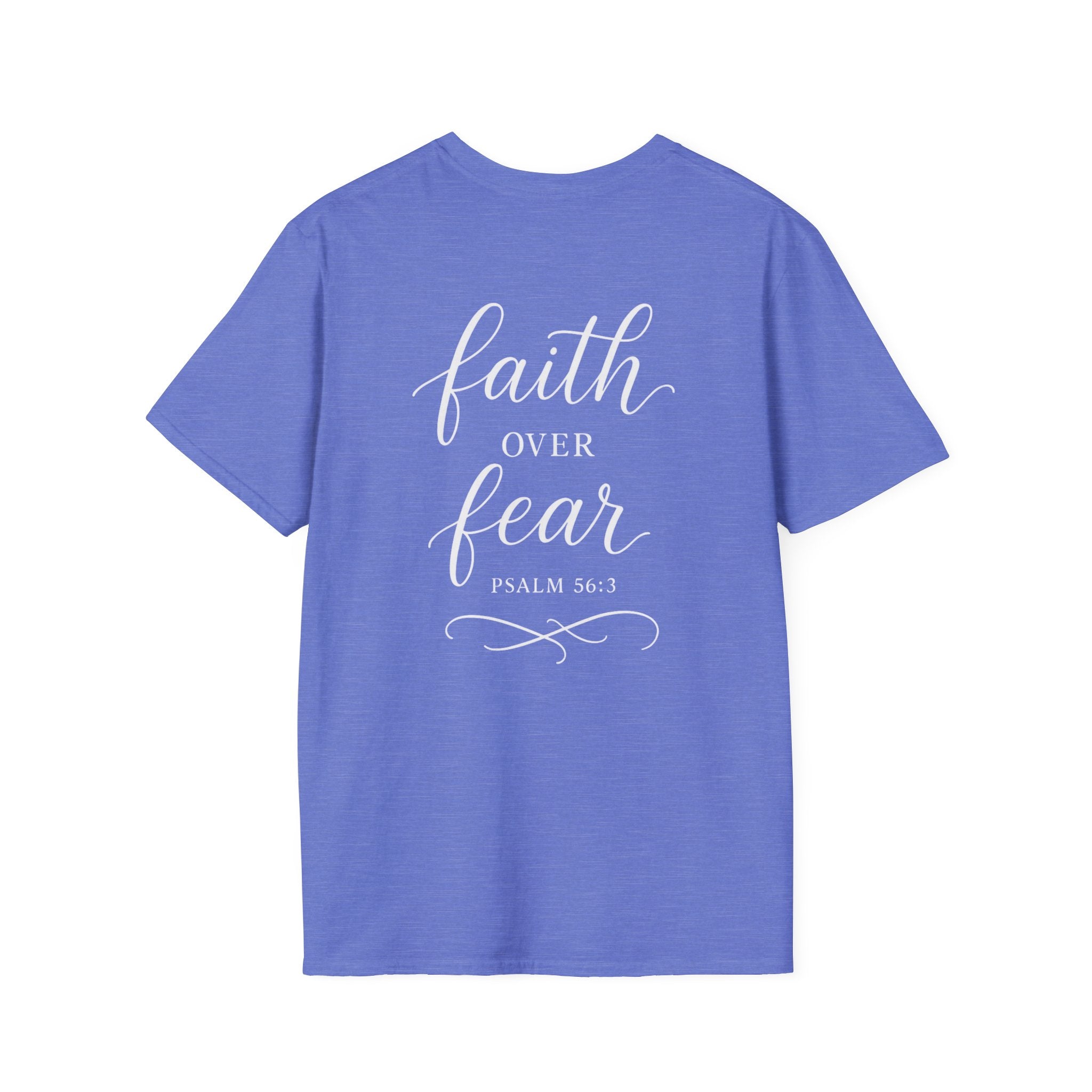 "Faith Over Fear" (Ladies) (Design on Back/Logo on Front)