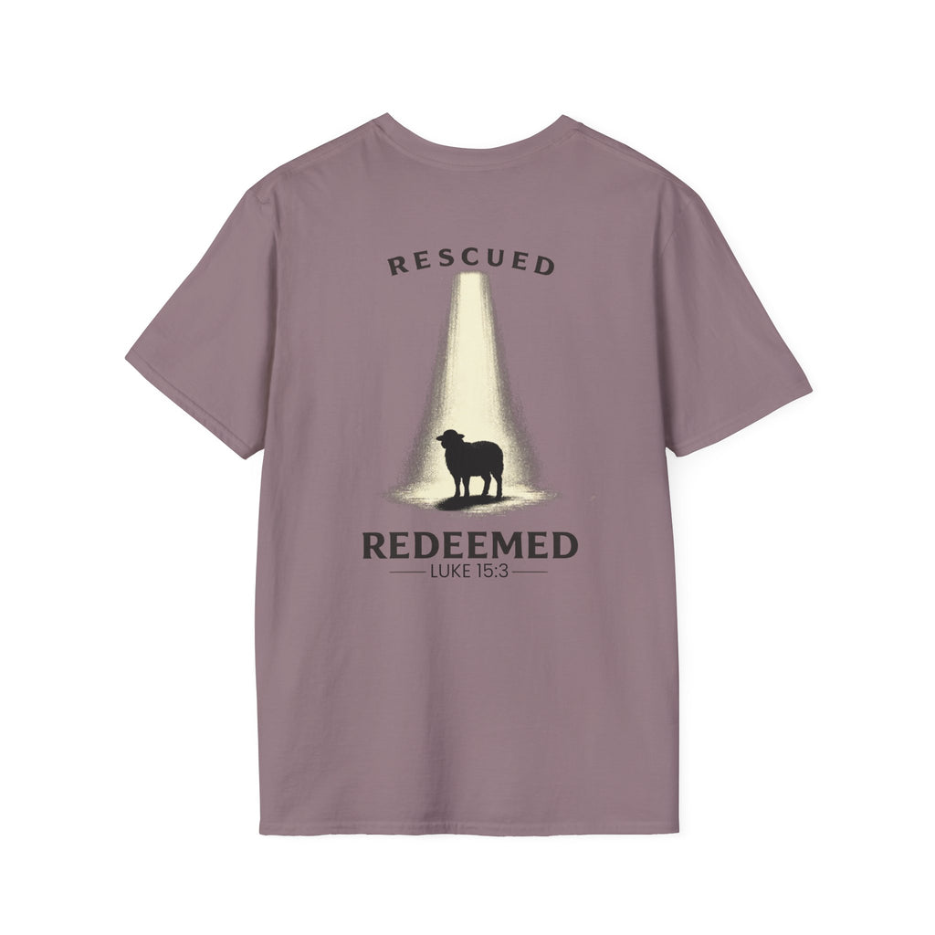 "Rescued and Redeemed" - Black Sheep Edition (Design on Back/Logo on Front)