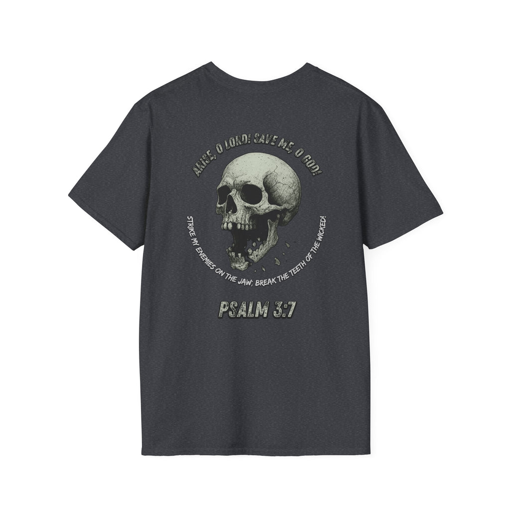 Psalm 3:7 - "Arise, O LORD!" (Monochrome) (Design on Back/Logo on Front)