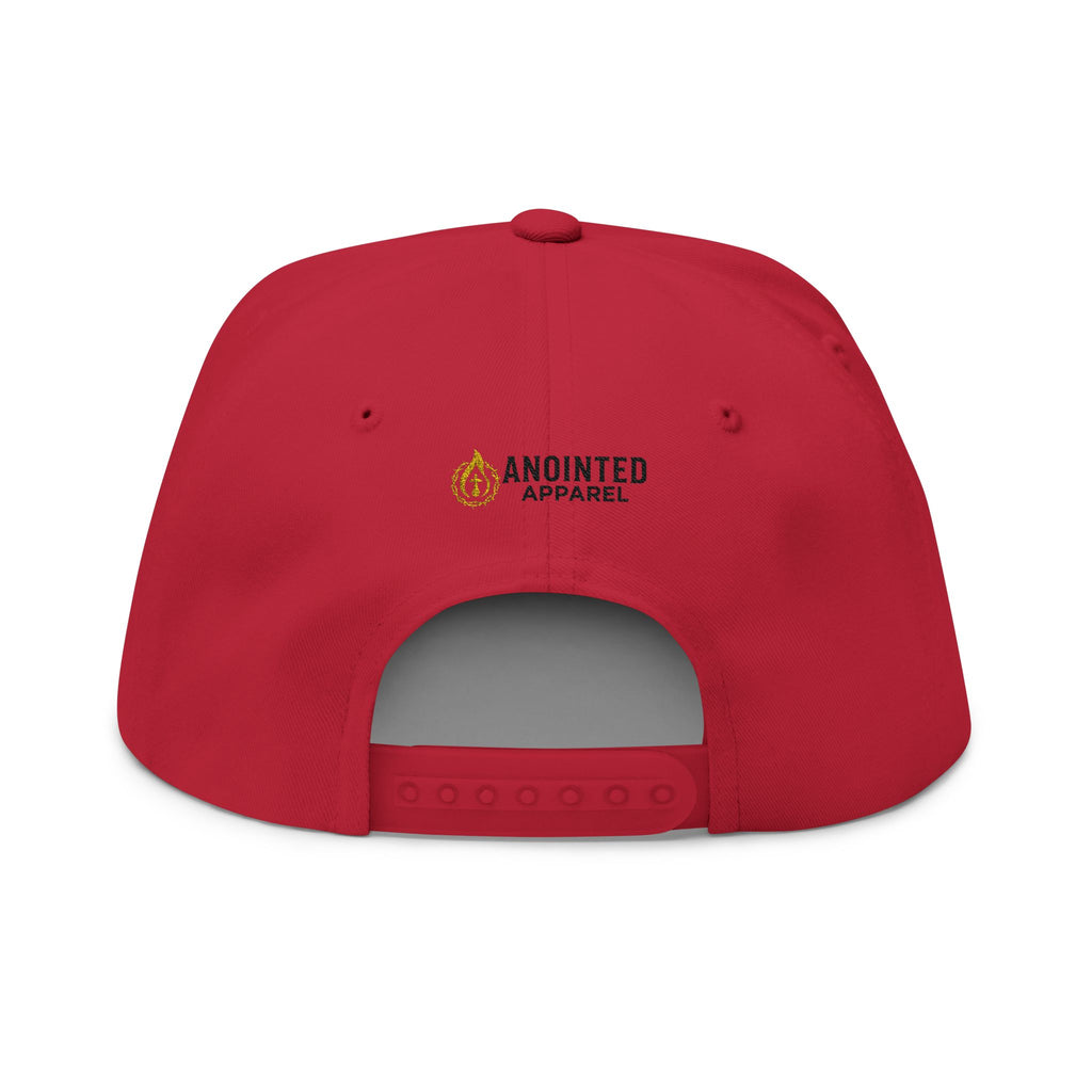 "YHWH" (Black) Flat Bill Snapback (Embroidered Front/Back)