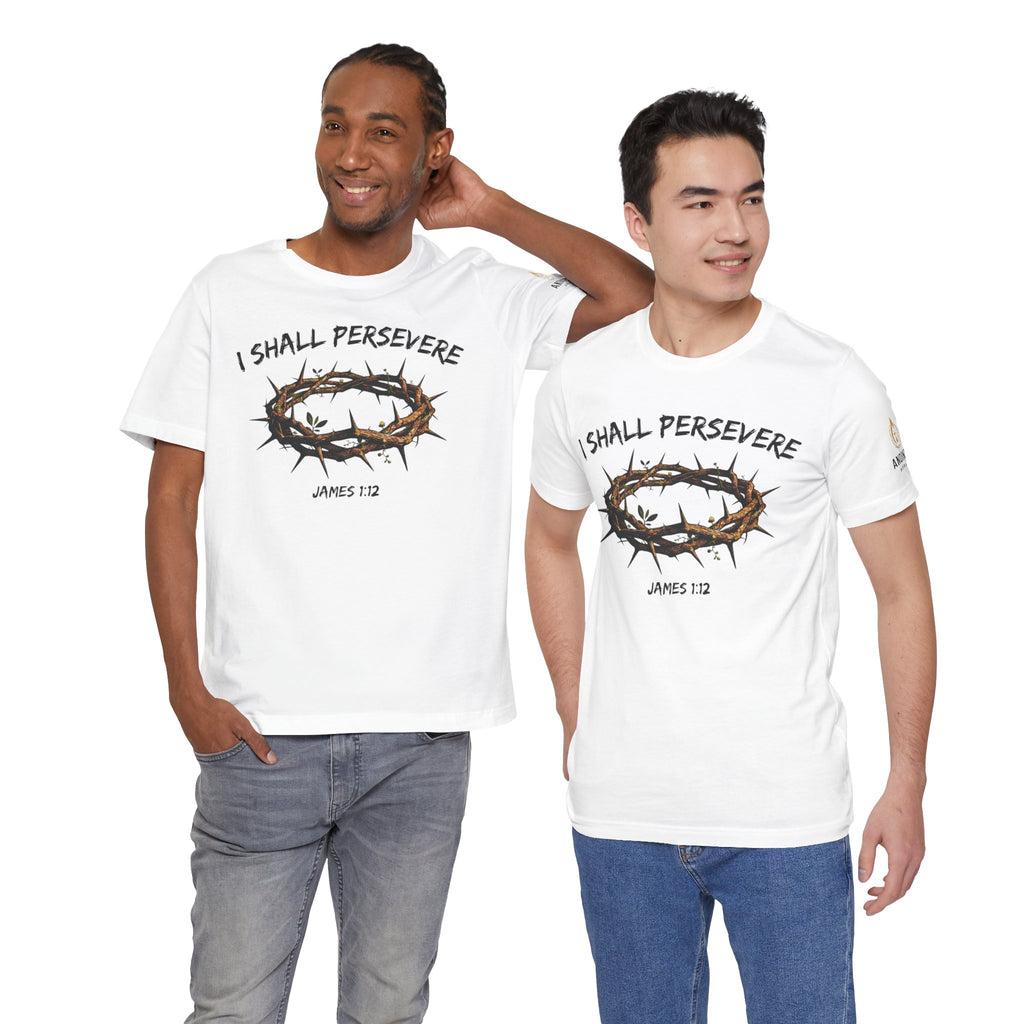 James 1:12 "Crown of Life" (Design on Front/Logo on Sleeve)