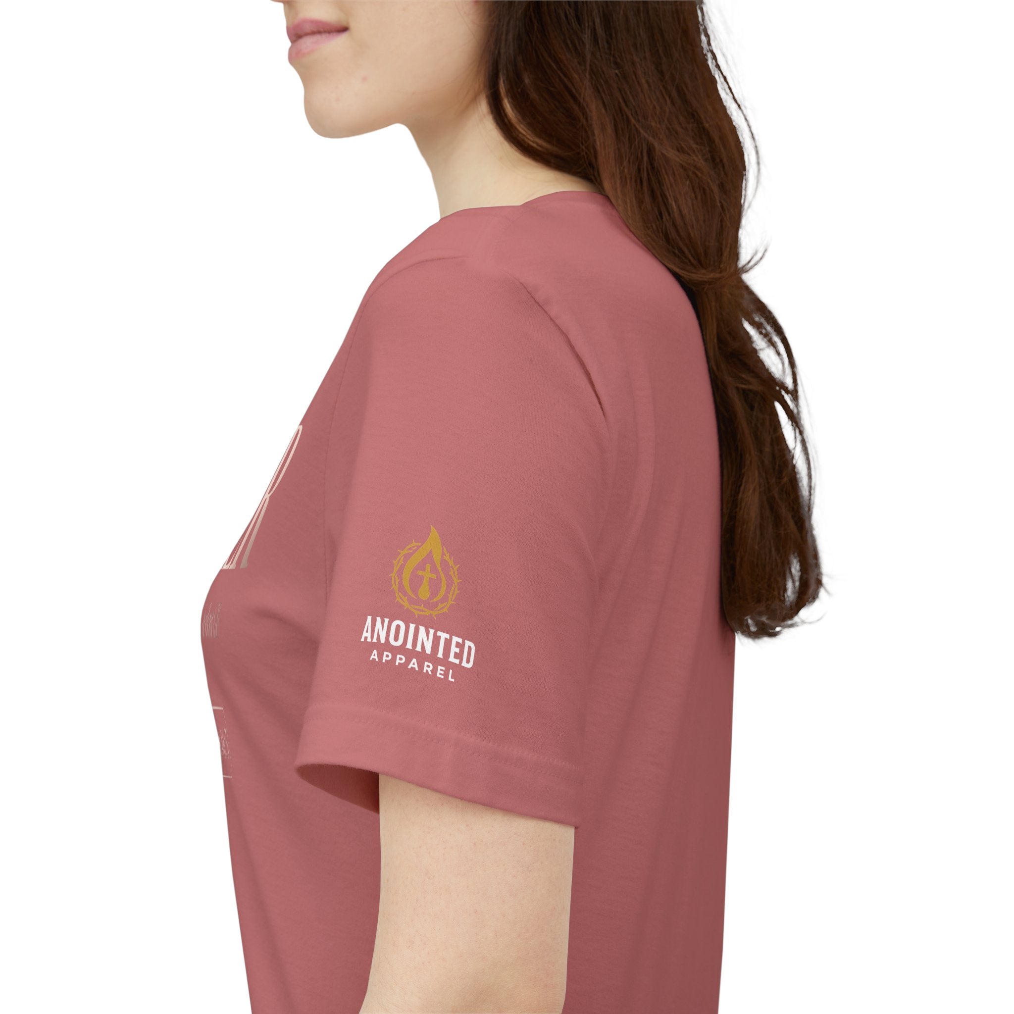 Psalm 46:5 - "God is Within Her" (Ladies) (Design on Front/Logo on Sleeve)