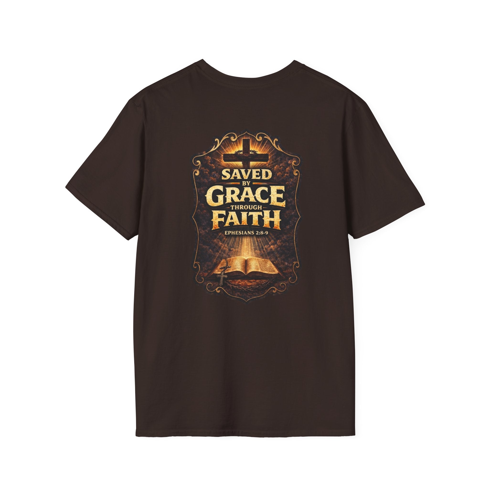 "Saved by Grace" (Design on Back/Logo on Front)