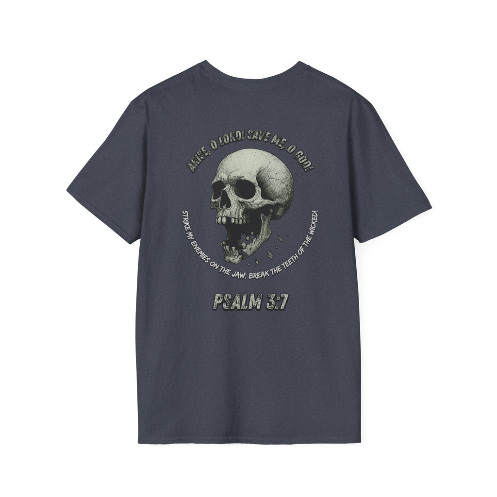 Psalm 3:7 - "Arise, O LORD!" (Monochrome) (Design on Back/Logo on Front)
