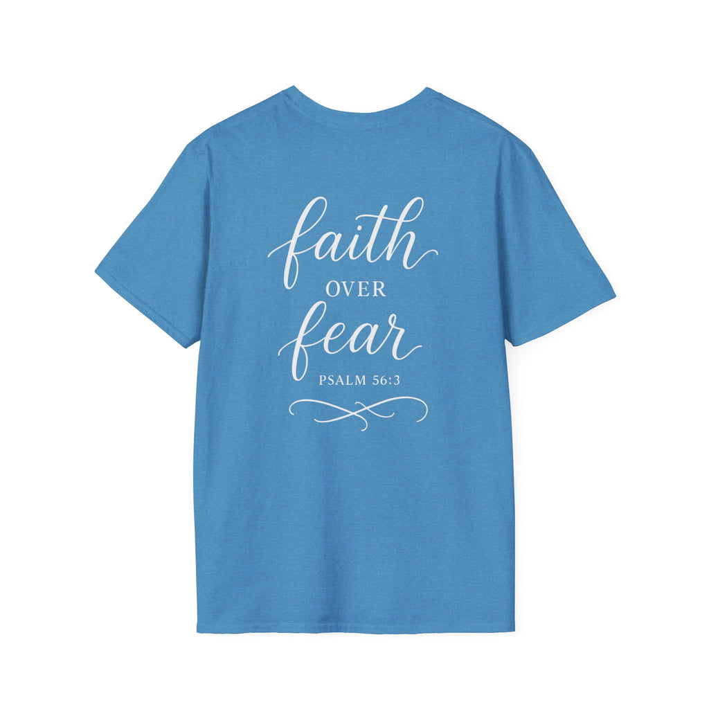 "Faith Over Fear" (Ladies) (Design on Back/Logo on Front)