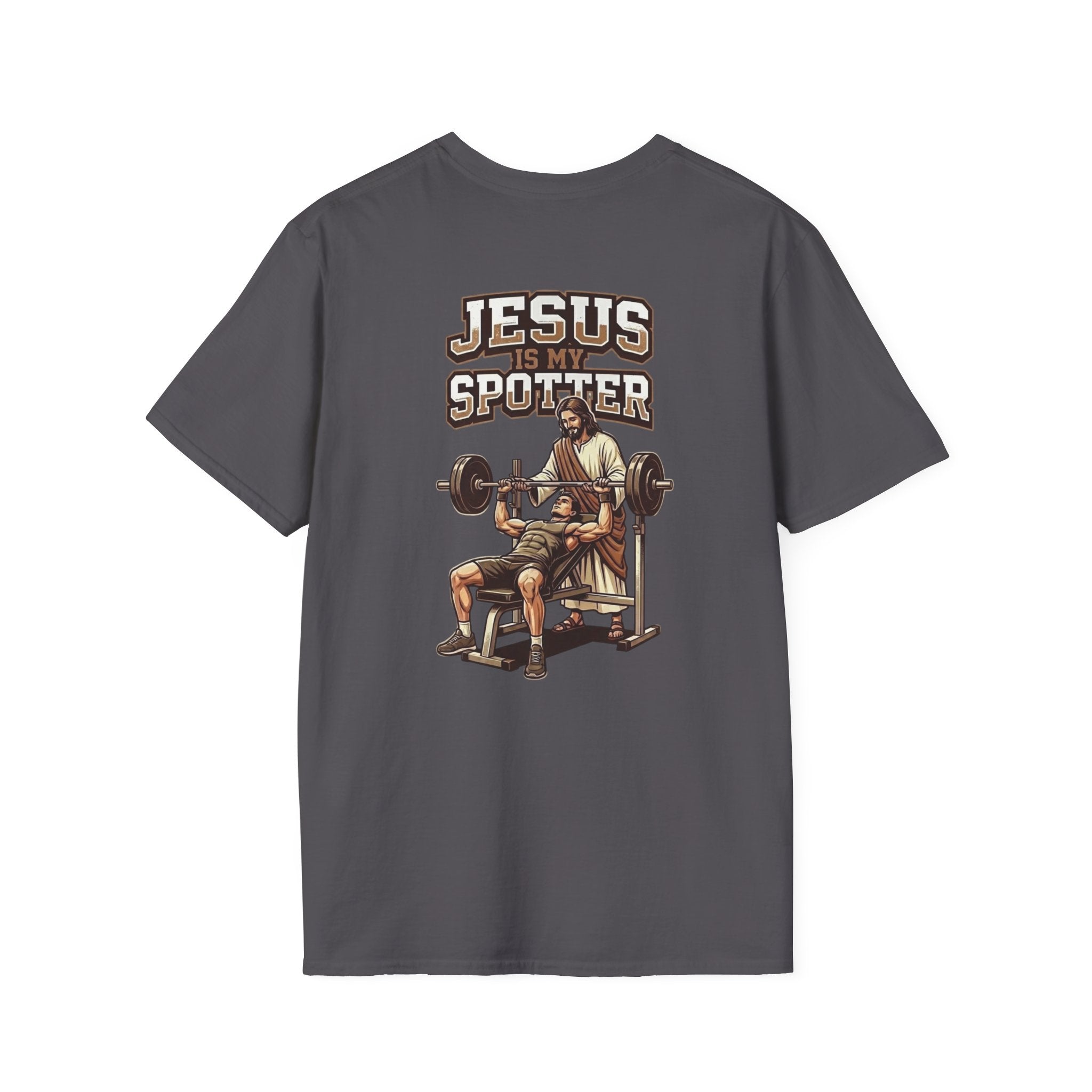 "Jesus Is My Spotter" (Design on Back/Logo on Front)
