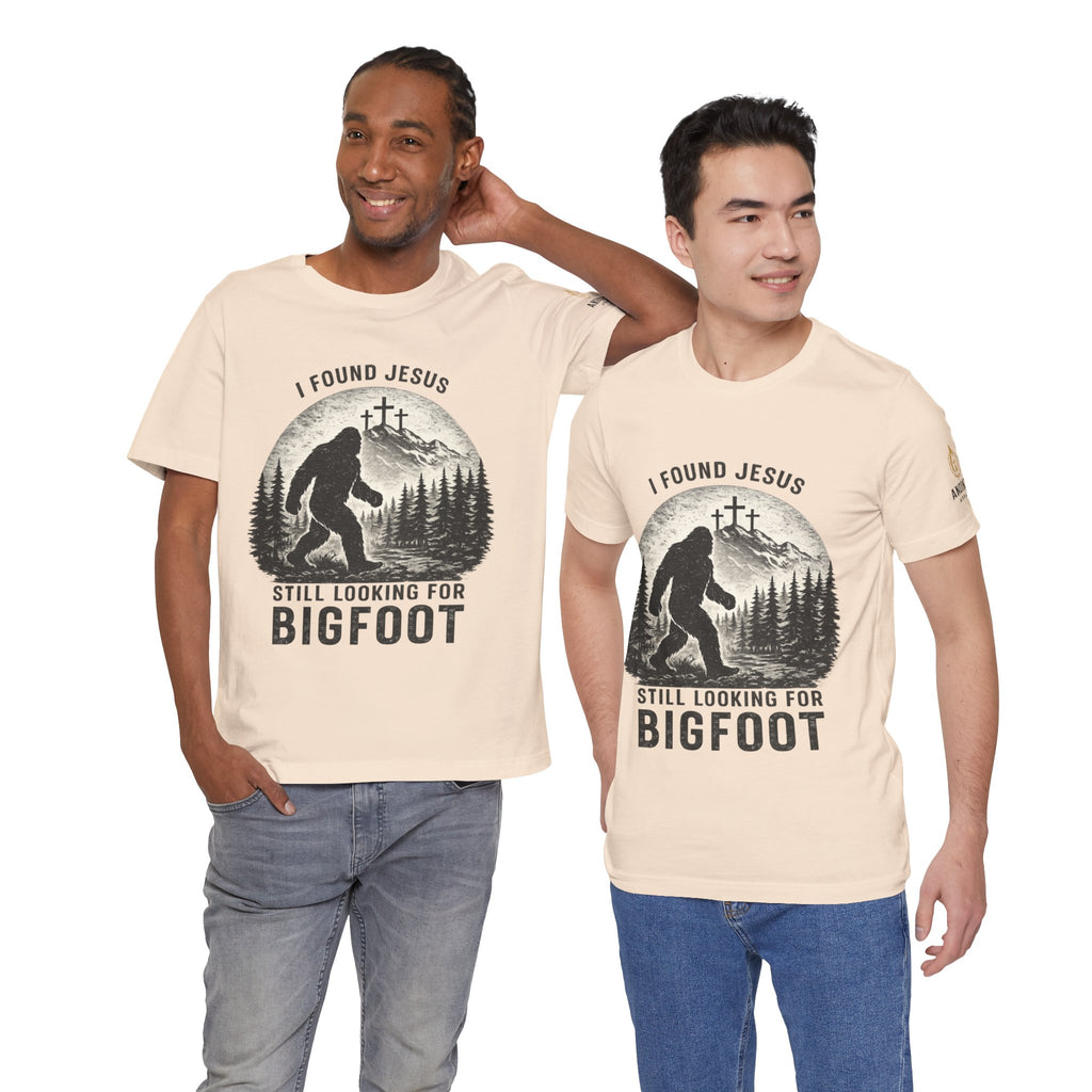 "Jesus and Bigfoot" (Design on Front/Logo on Sleeve)