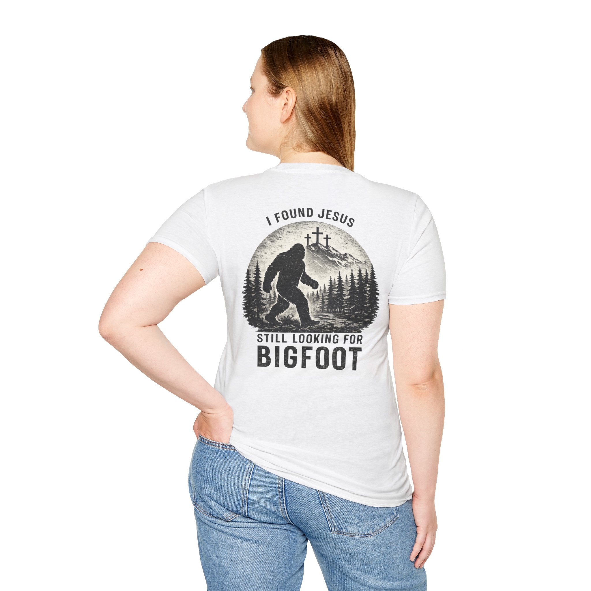 "Jesus and Bigfoot" (Design on Back/Logo on Front)