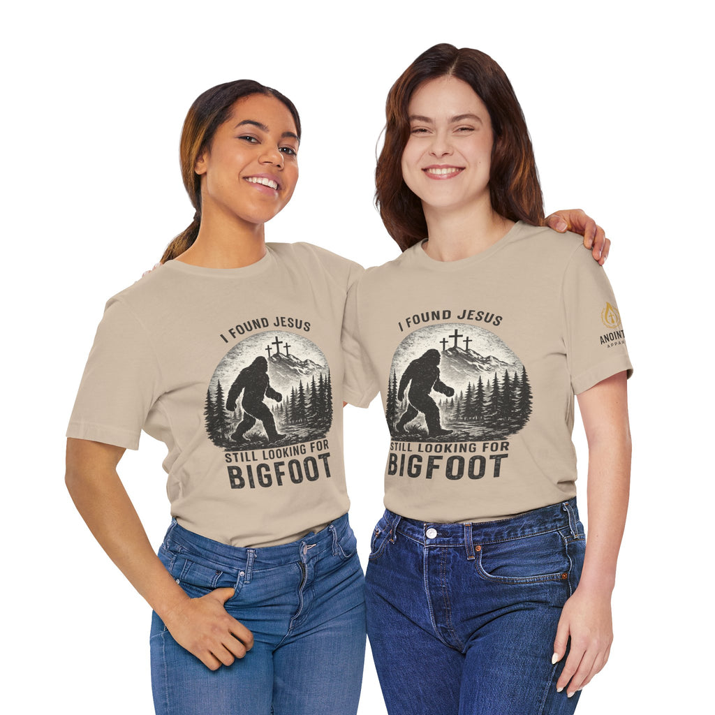 "Jesus and Bigfoot" (Design on Front/Logo on Sleeve)