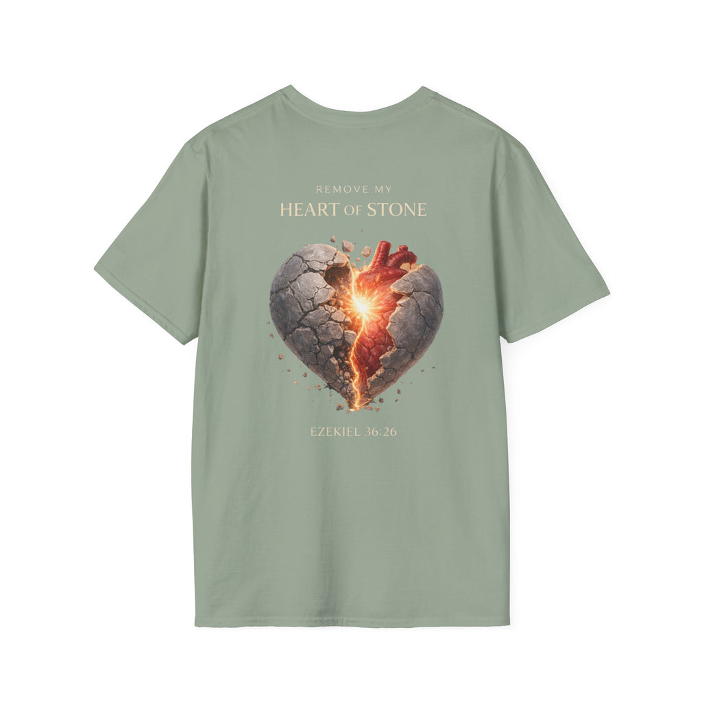 Ezekiel 36:26 - "Heart of Flesh" (Ladies) (Design on Back/Logo on Front)