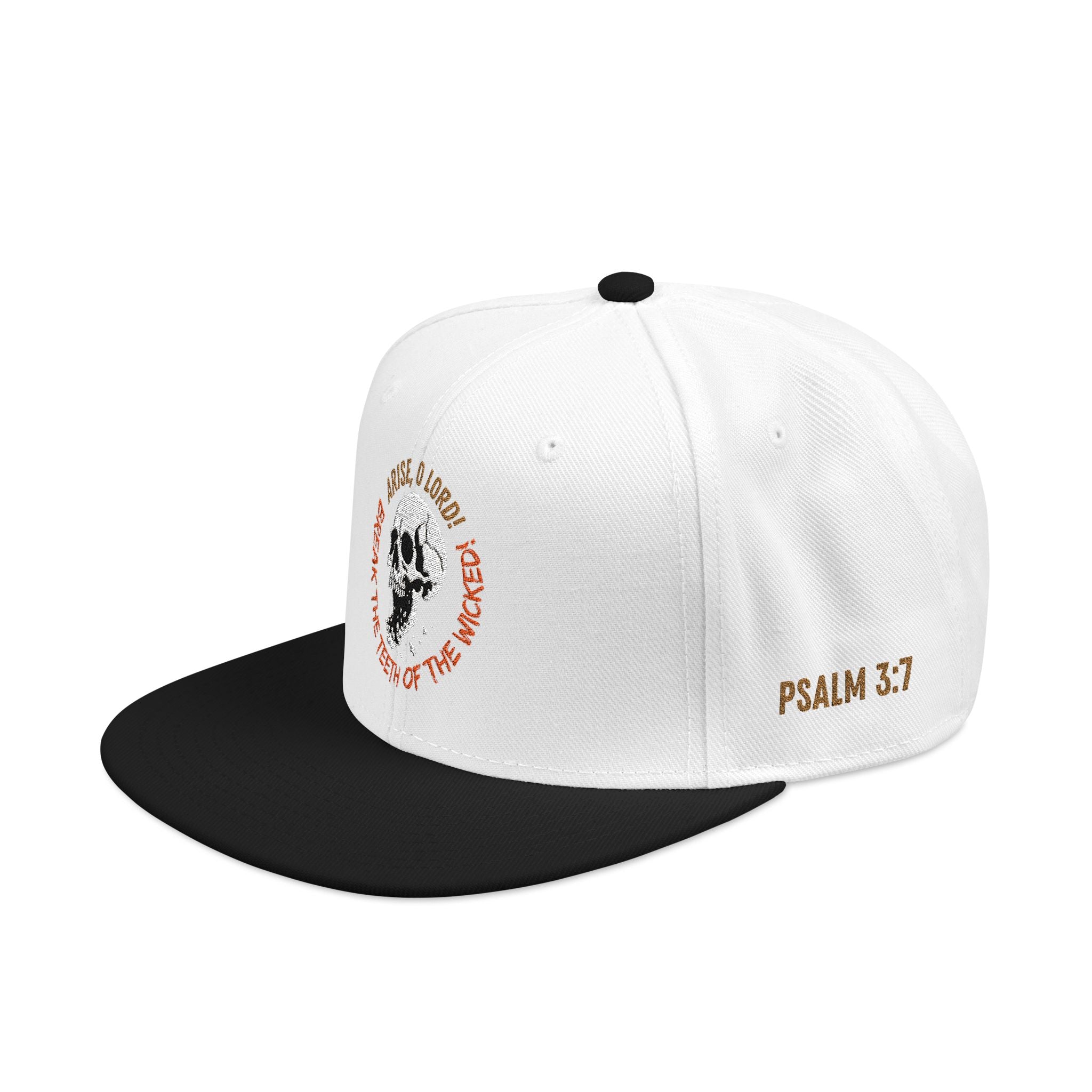 "Psalm 3:7" Snapback (Embroidered Front, Both Sides, Back)