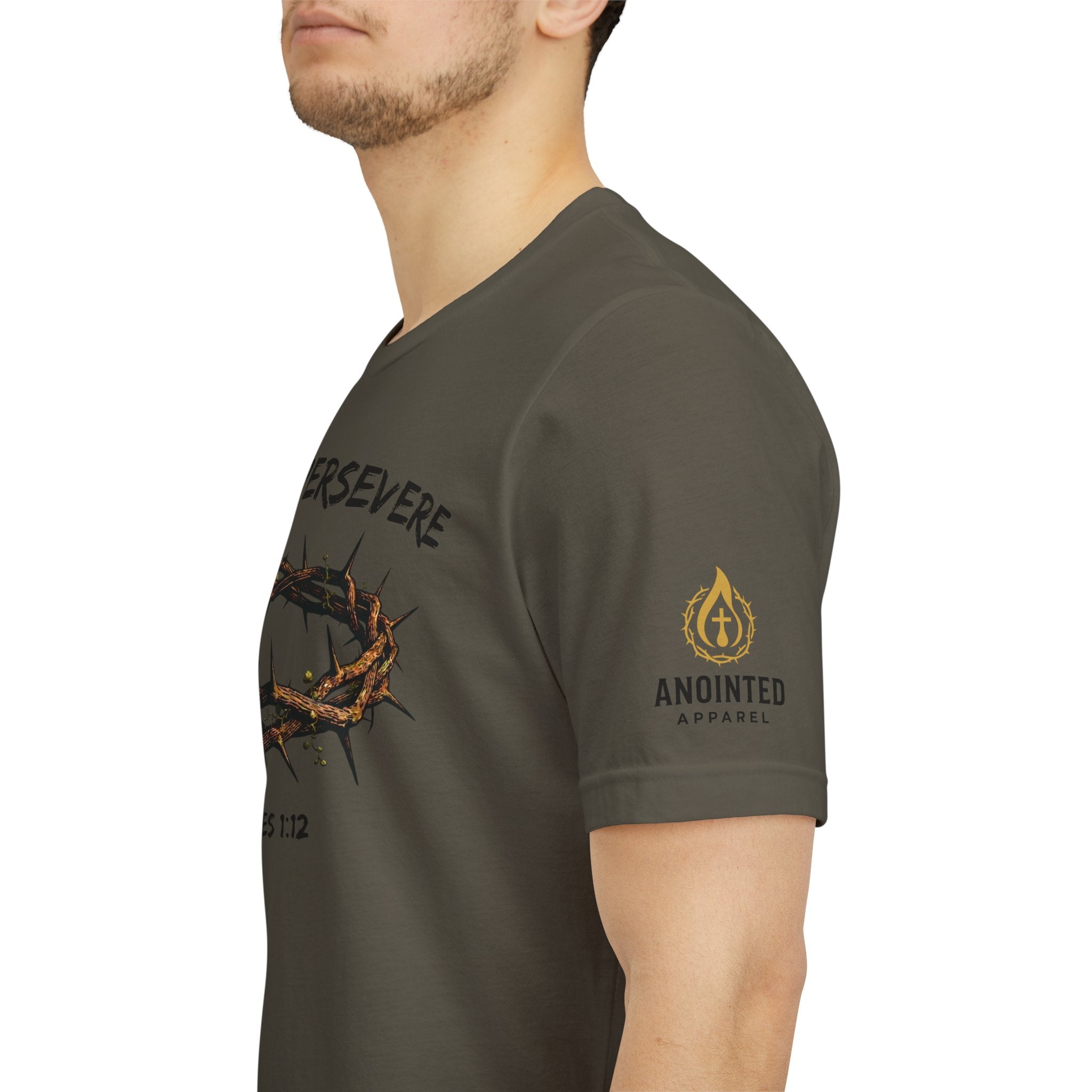 James 1:12 "Crown of Life" (Design on Front/Logo on Sleeve)