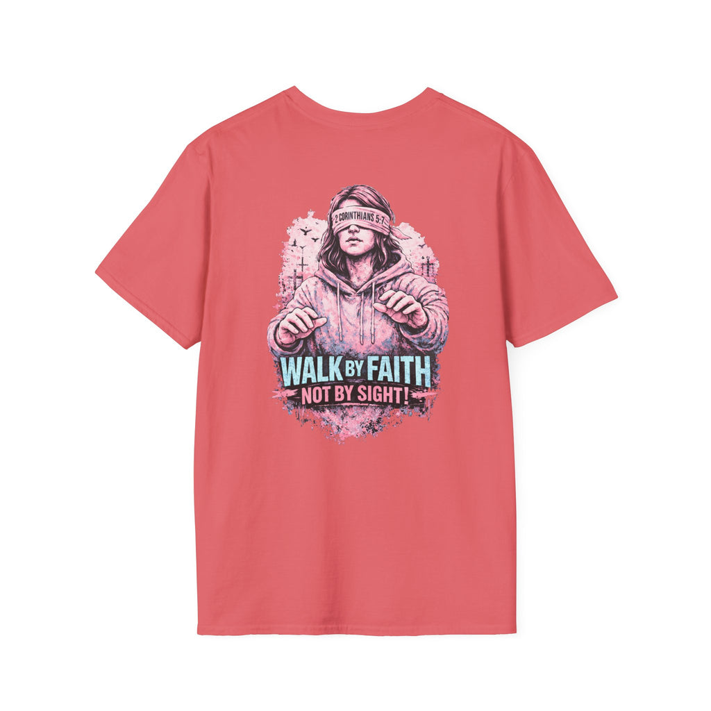 "Walk by Faith" (Ladies) (Design on Back/Logo on Front)