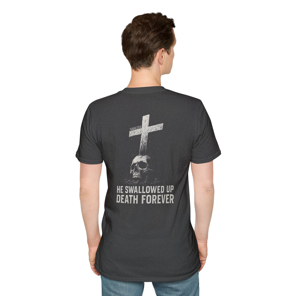 "Swallowed Death" (Light) (Design on Back/Logo on Front)