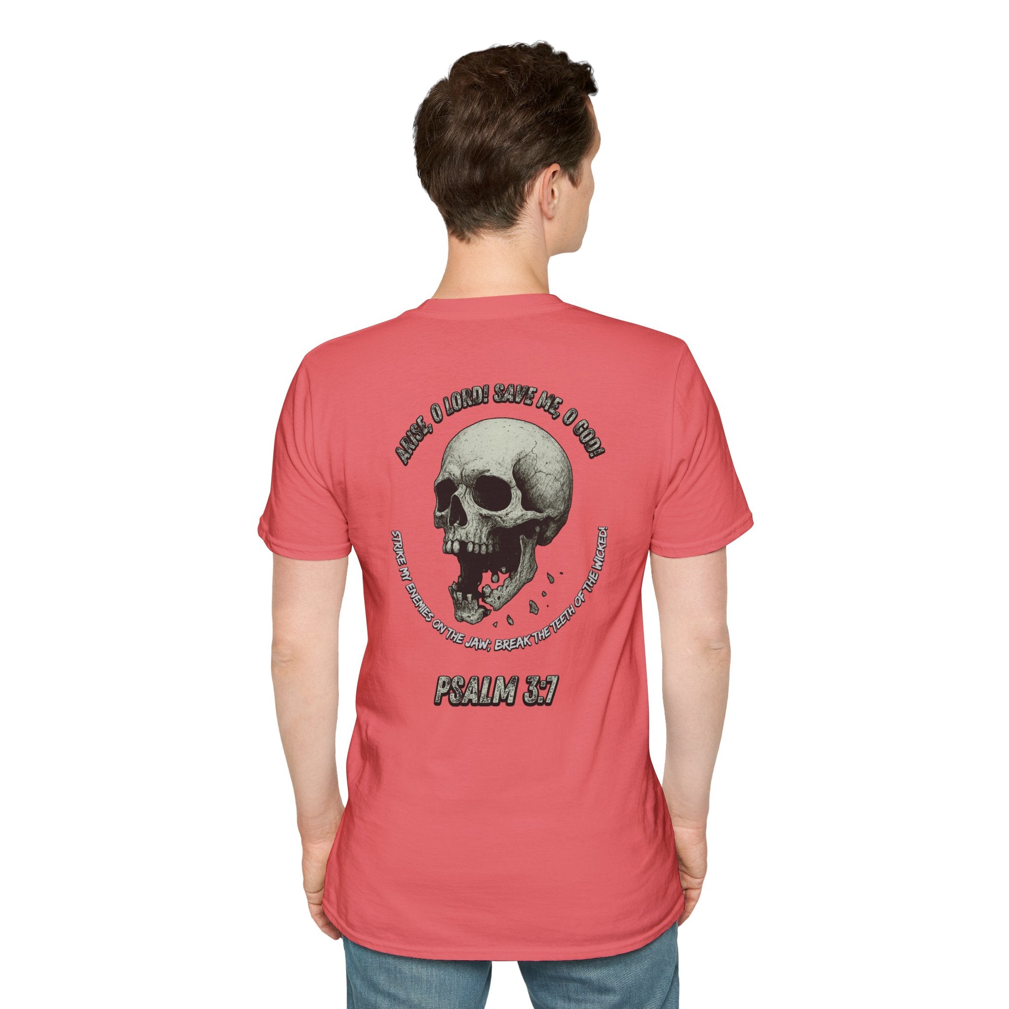 Psalm 3:7 - "Arise, O LORD!" (Monochrome) (Design on Back/Logo on Front)