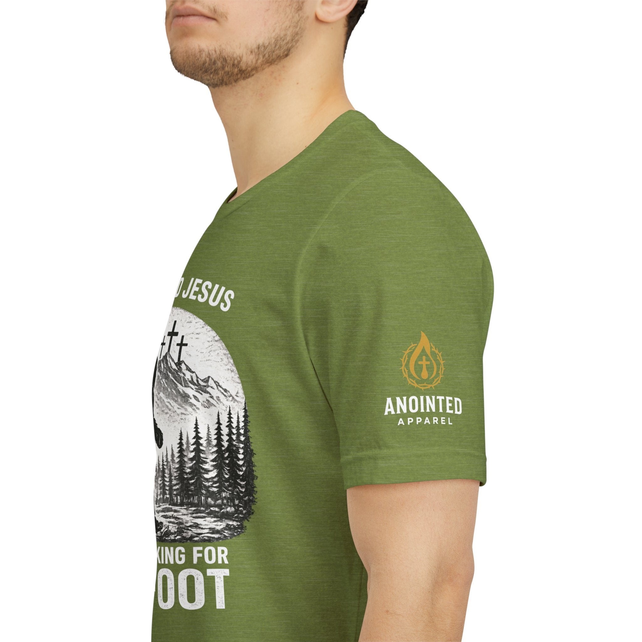 "Jesus and Bigfoot" (Design on Front/Logo on Sleeve)