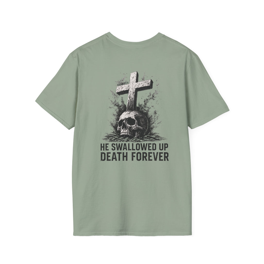 "Swallowed Death" (Dark) (Design on Back/Logo on Front)