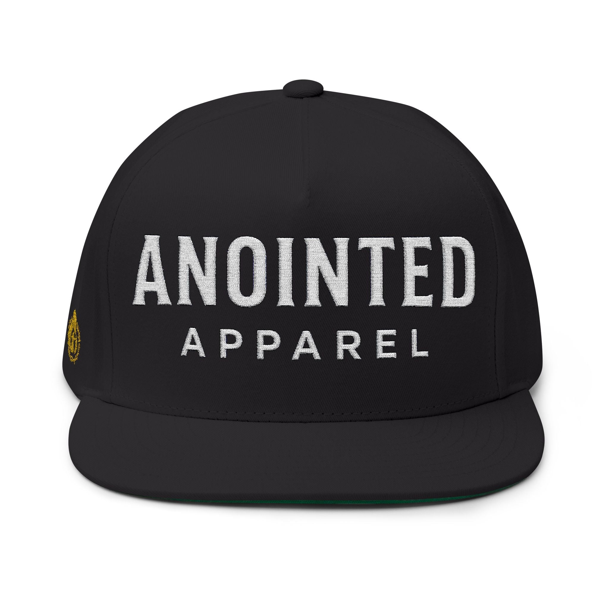 Halo Series "Anointed" Flat Bill Snapback (White Lettering/Black Outline) (Embroidered Front/Side)