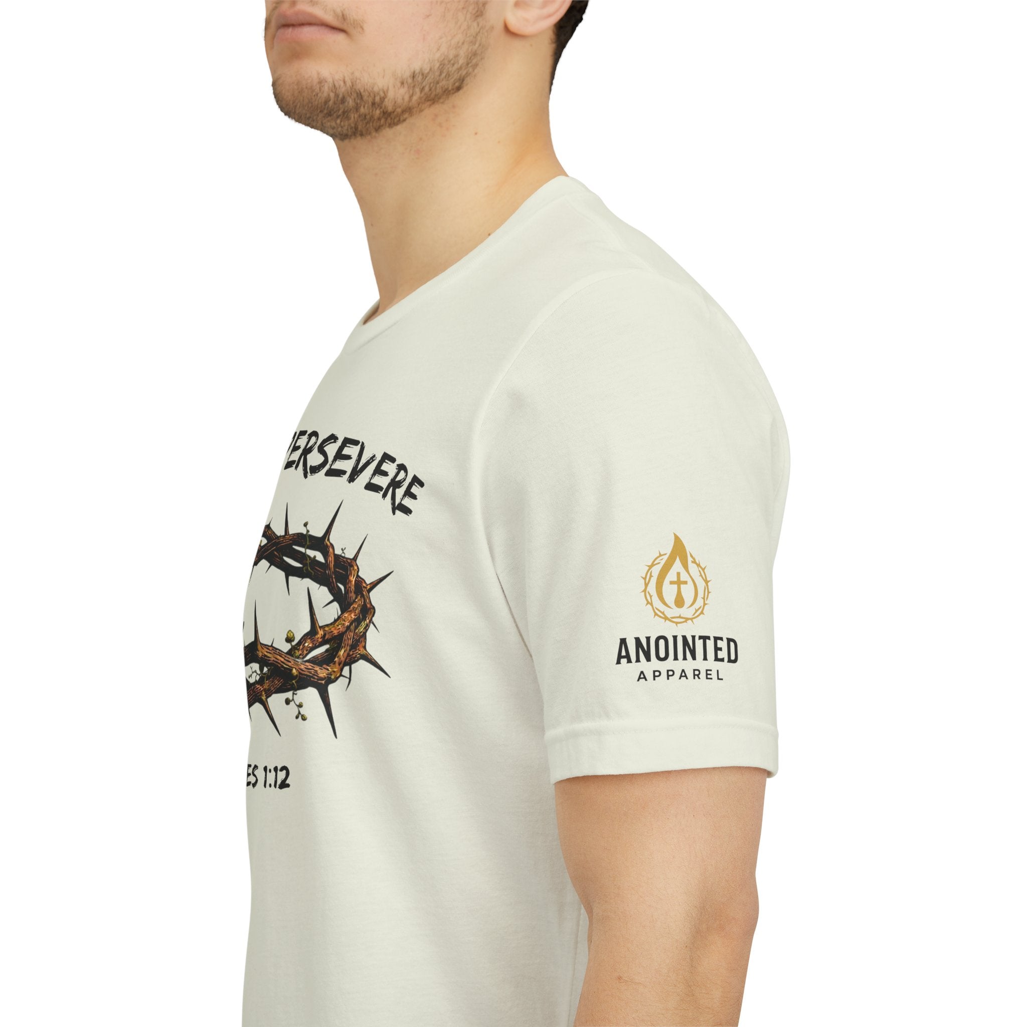 James 1:12 "Crown of Life" (Design on Front/Logo on Sleeve)