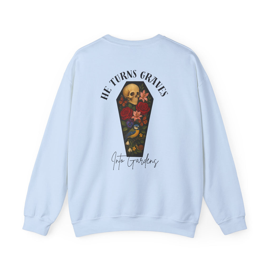 Graves Into Gardens Crewneck Sweatshirt (Design on Back/Logo on Front)