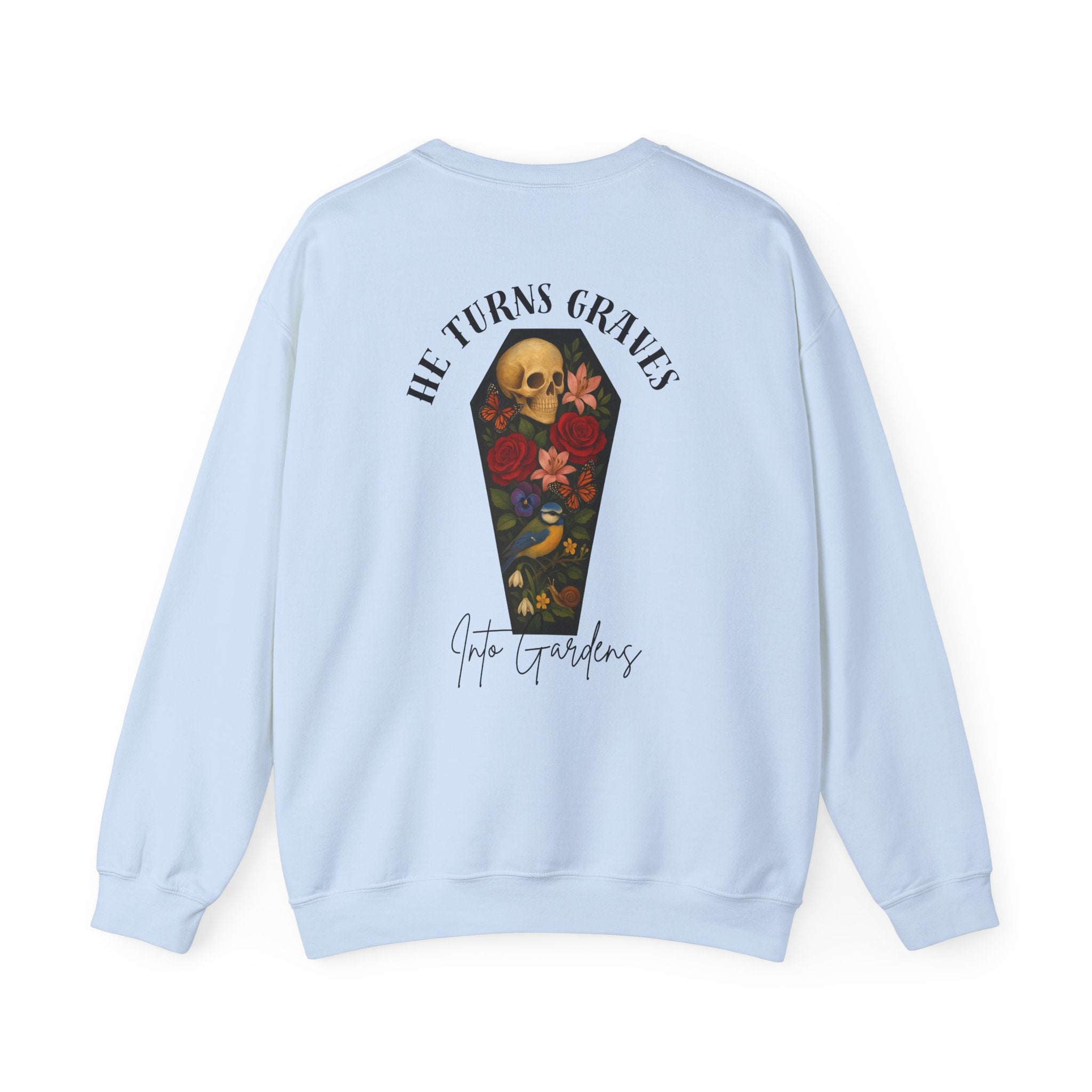 Graves Into Gardens Crewneck Sweatshirt (Design on Back/Logo on Front)