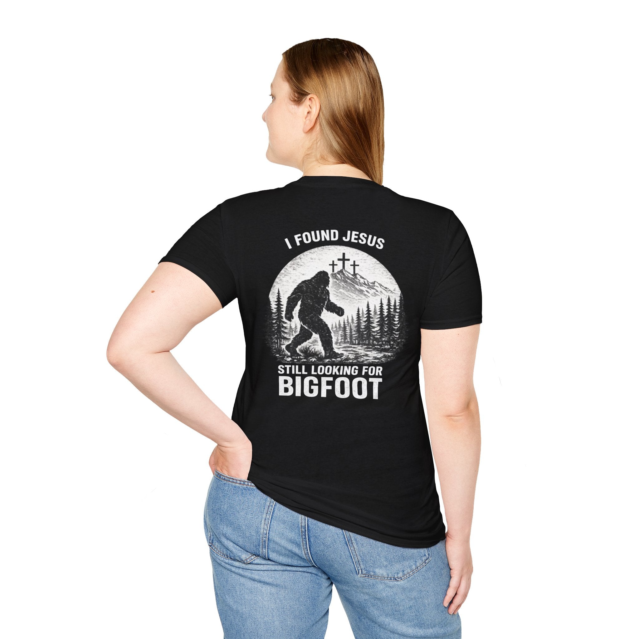 "Jesus and Bigfoot" (Design on Back/Logo on Front)
