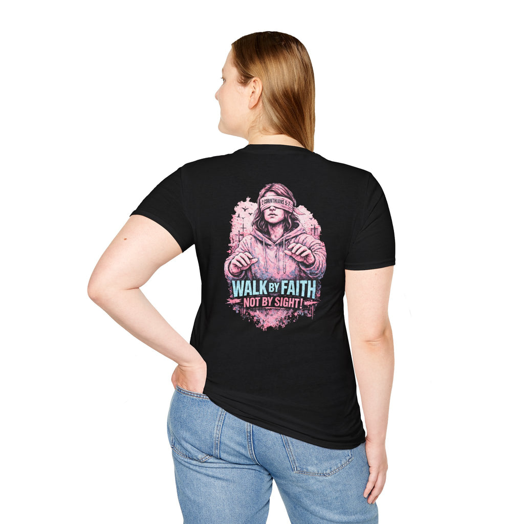 "Walk by Faith" (Ladies) (Design on Back/Logo on Front)