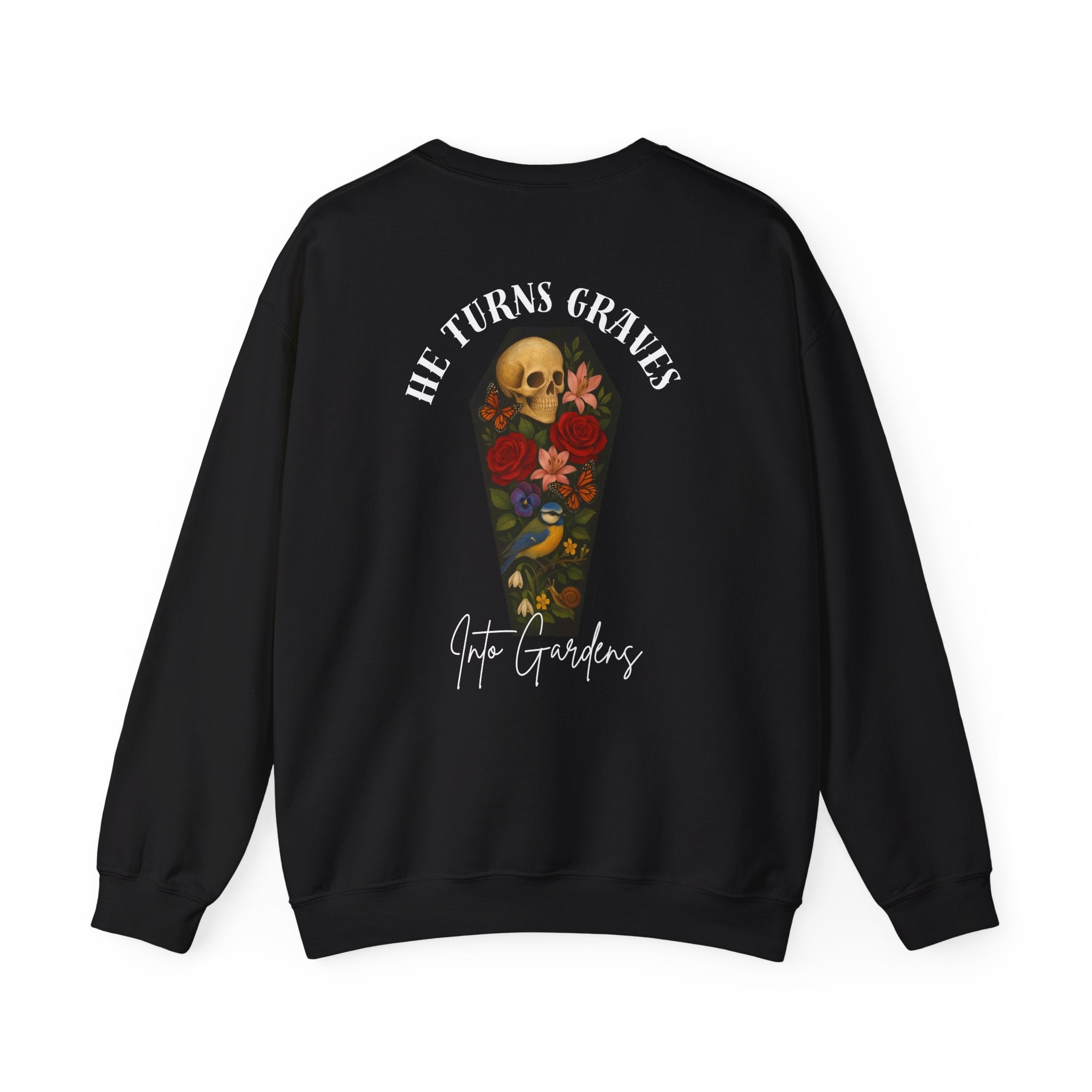 Graves Into Gardens Crewneck Sweatshirt (Design on Back/Logo on Front)
