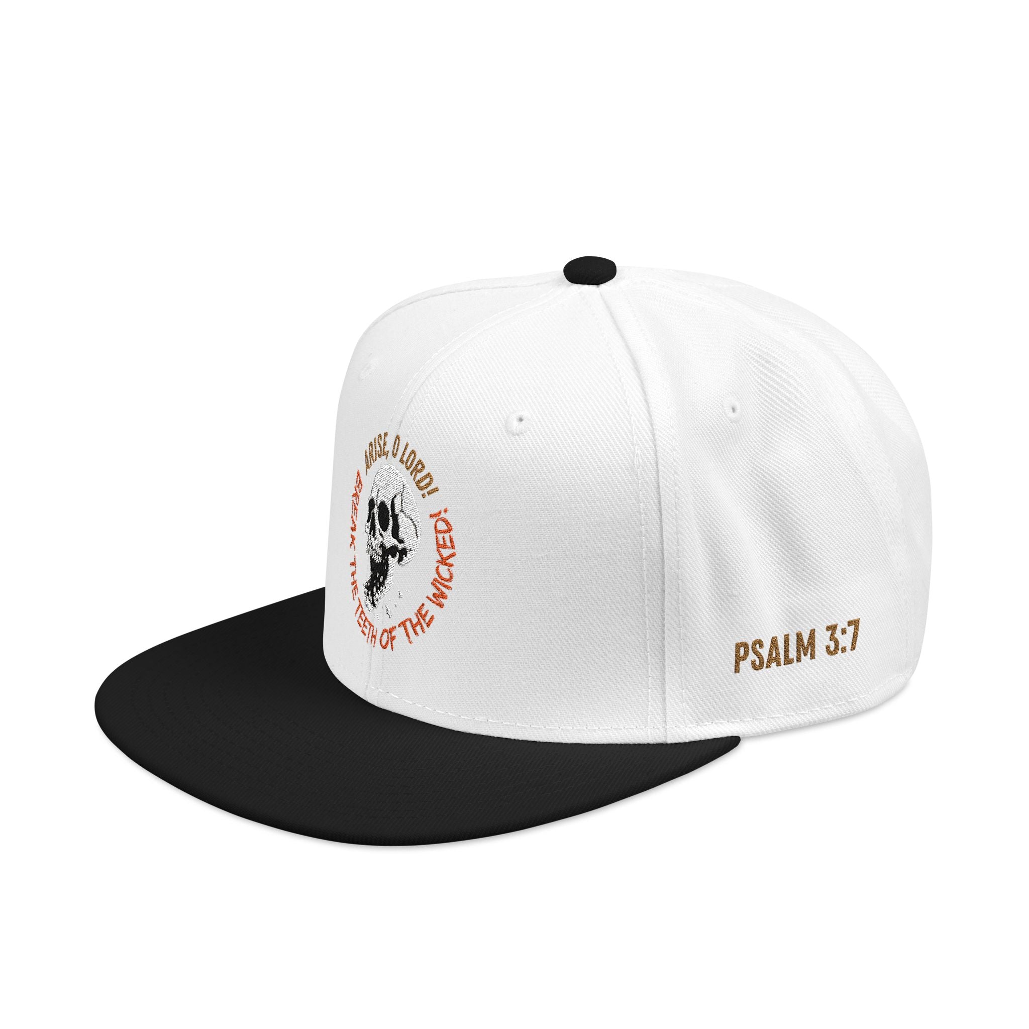"Psalm 3:7" Snapback (Embroidered Front, Left and Right Sides)