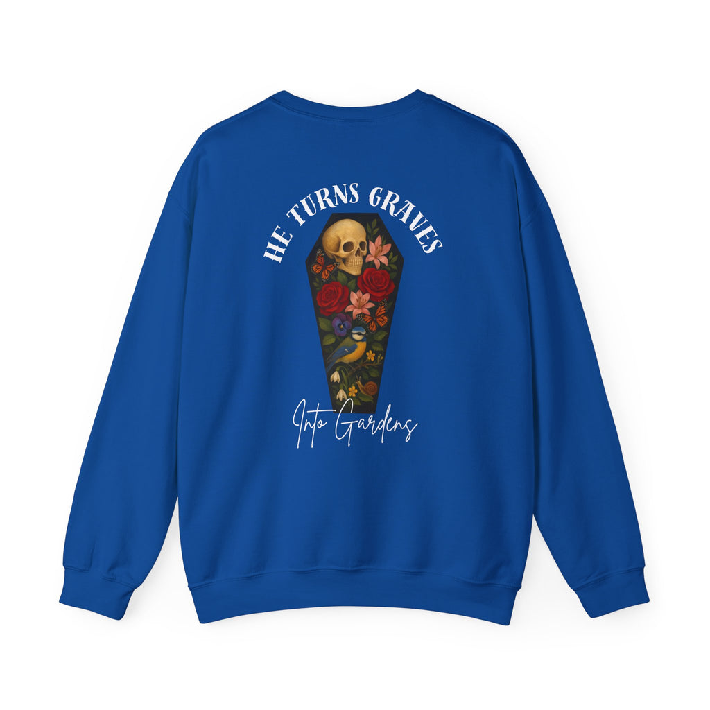 Graves Into Gardens Crewneck Sweatshirt (Design on Back/Logo on Front)