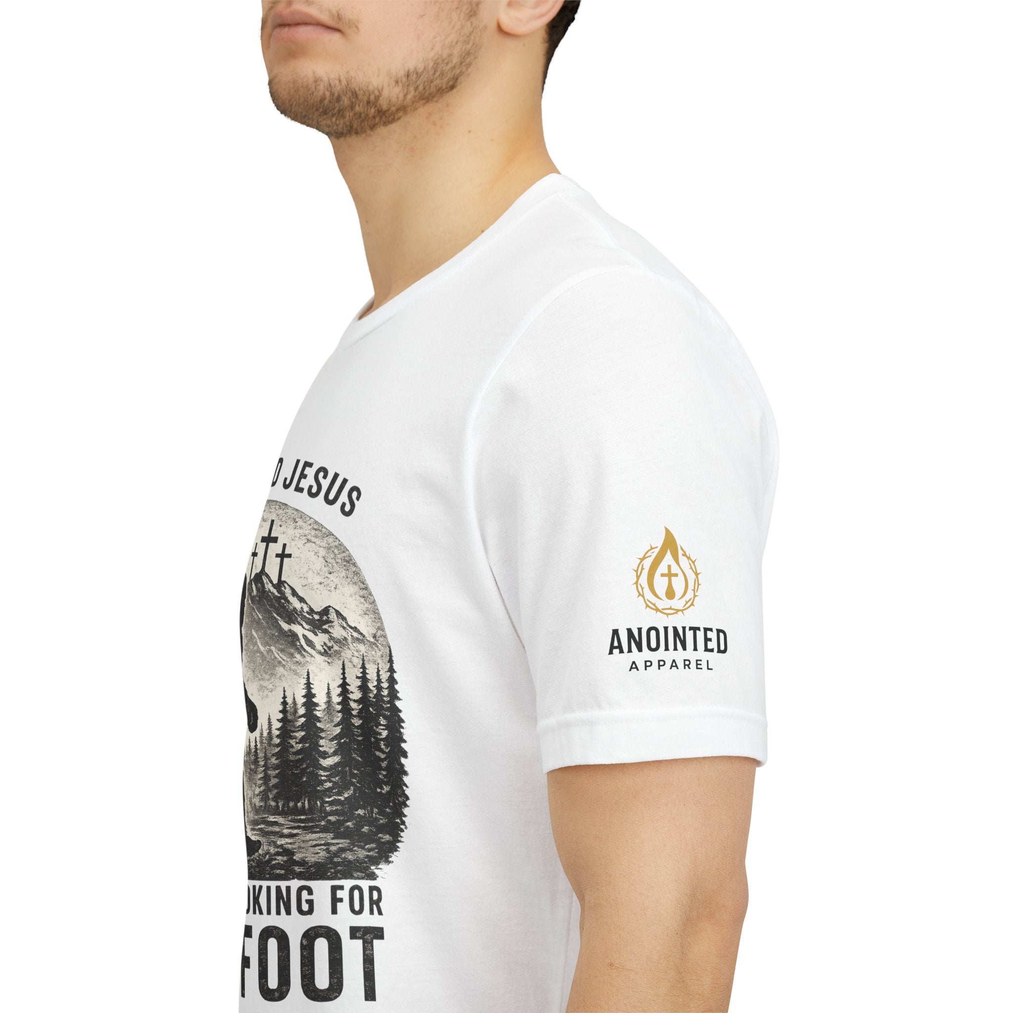 "Jesus and Bigfoot" (Design on Front/Logo on Sleeve)