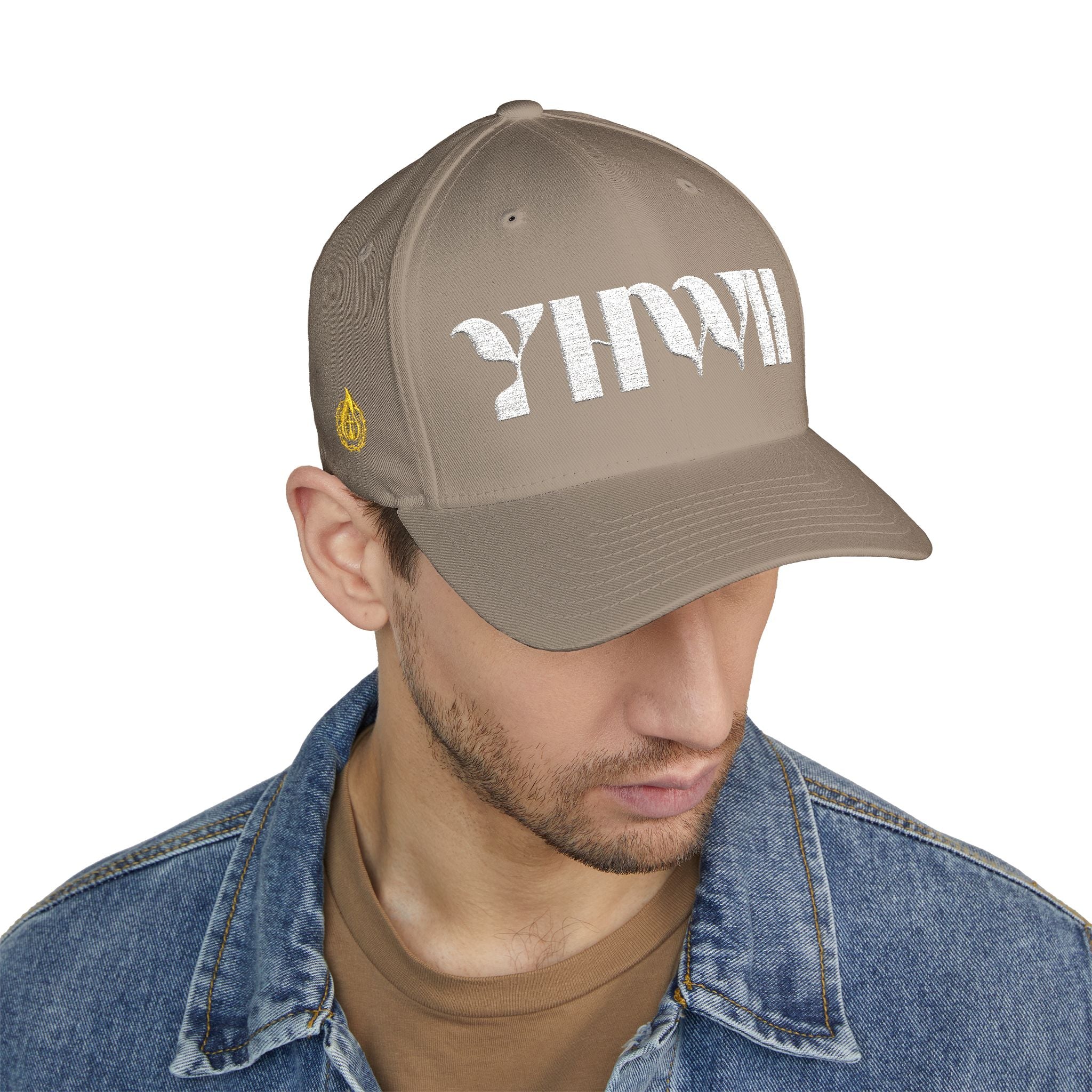 Signature Series "YHWH" FlexFit Closed-Back (White) (Triple Embroidered)