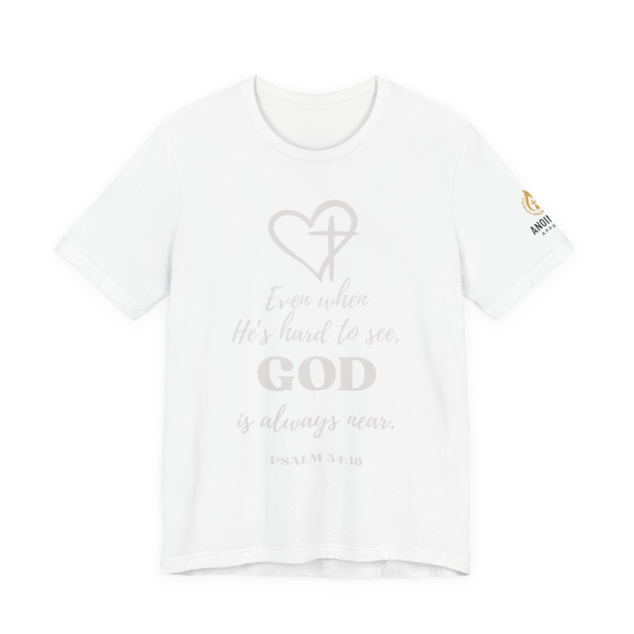 "God is Near" (Ladies) (Design on Front/Logo on Sleeve)