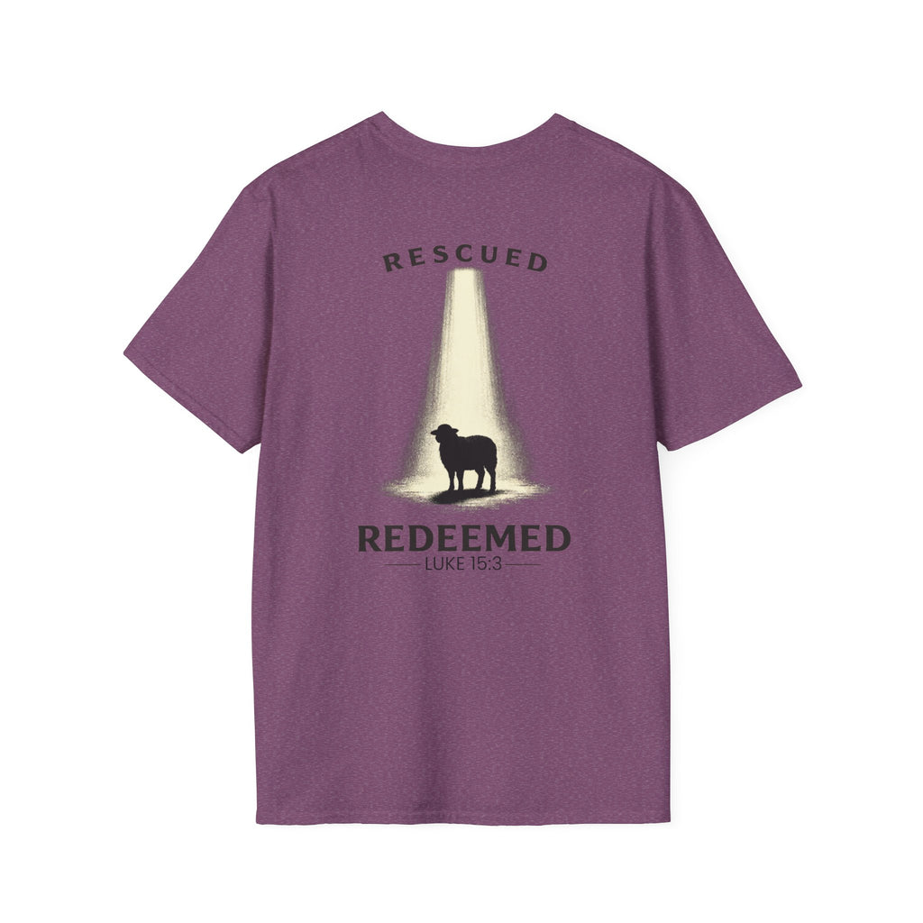 "Rescued and Redeemed" - Black Sheep Edition (Design on Back/Logo on Front)