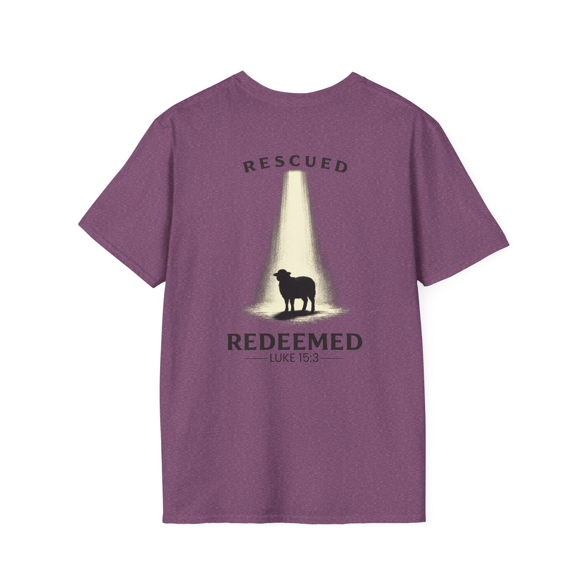 "Rescued and Redeemed" - Black Sheep Edition (Design on Back/Logo on Front)