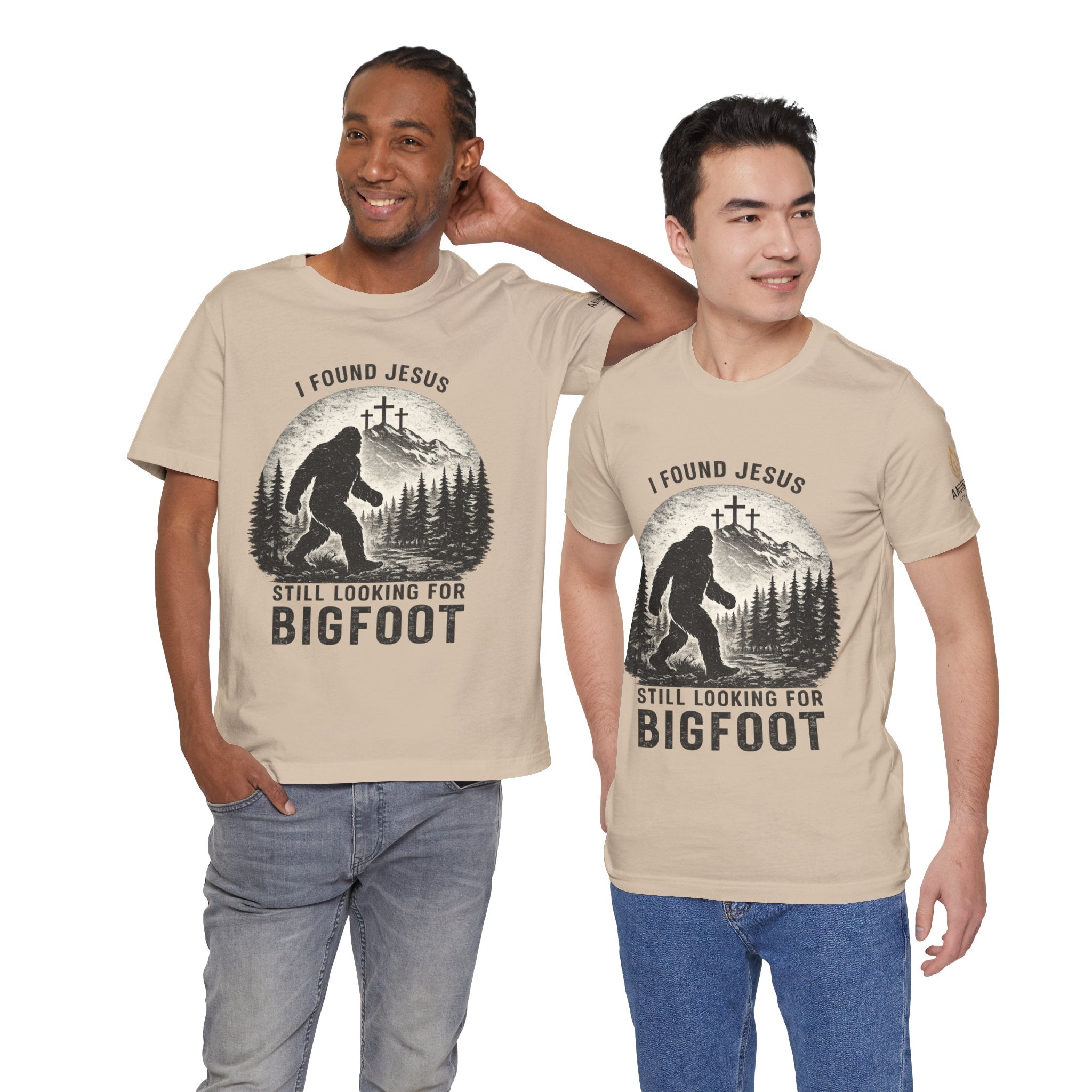 "Jesus and Bigfoot" (Design on Front/Logo on Sleeve)