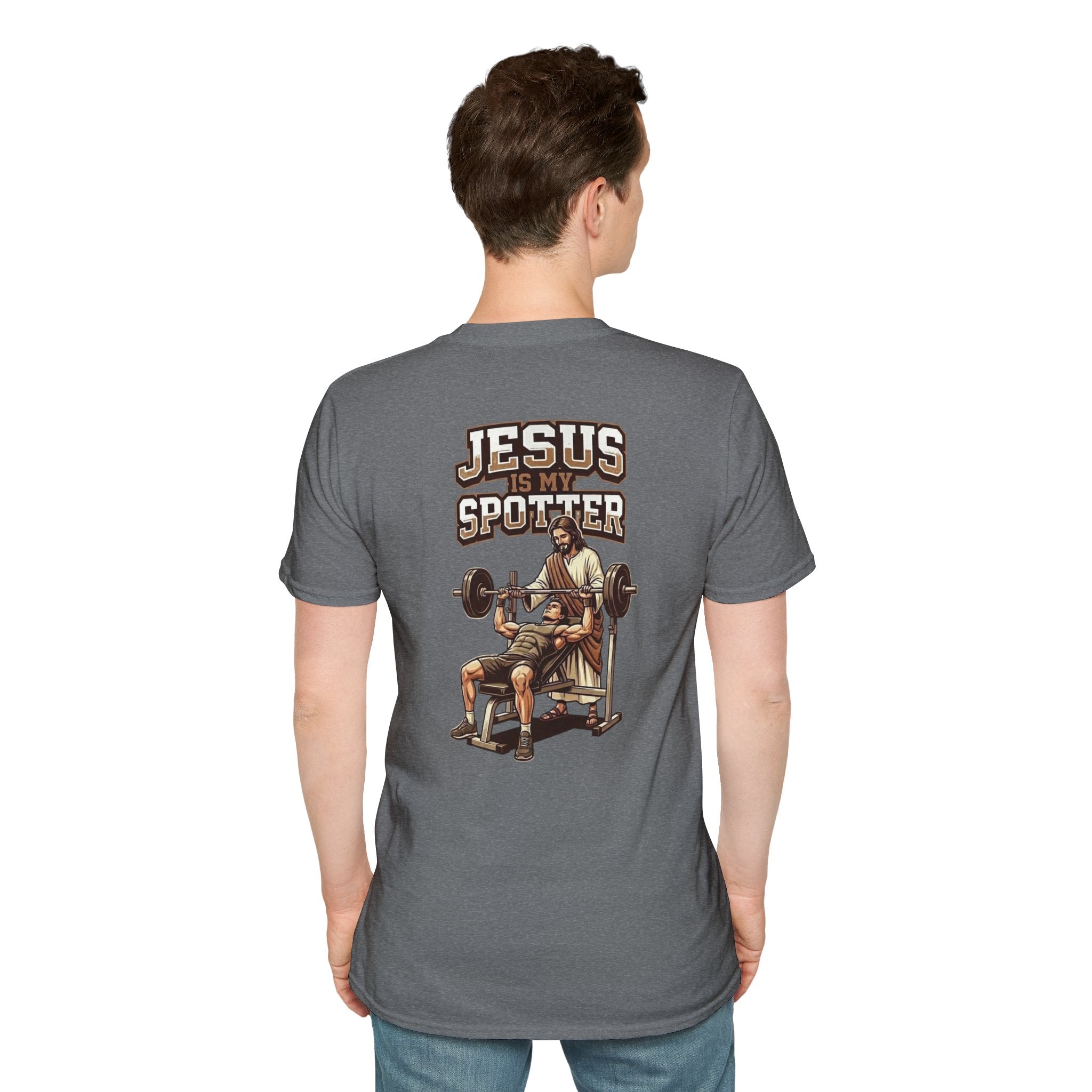 "Jesus Is My Spotter" (Design on Back/Logo on Front)