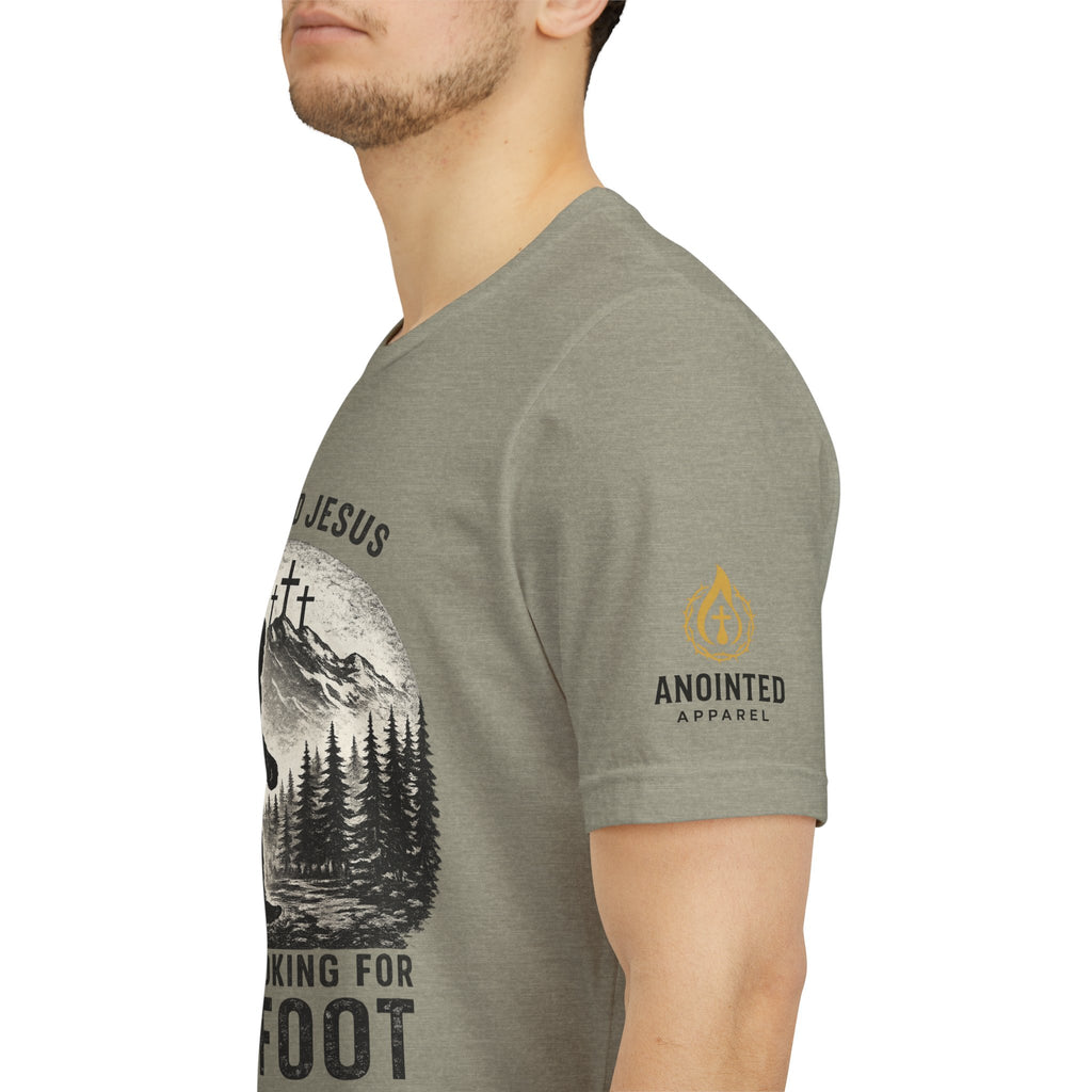 "Jesus and Bigfoot" (Design on Front/Logo on Sleeve)