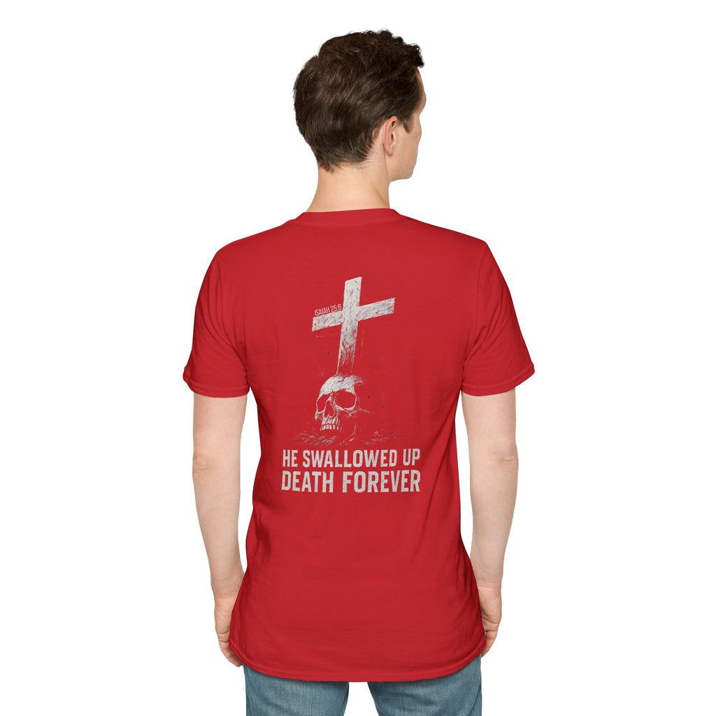 "Swallowed Death" (Light) (Design on Back/Logo on Front)