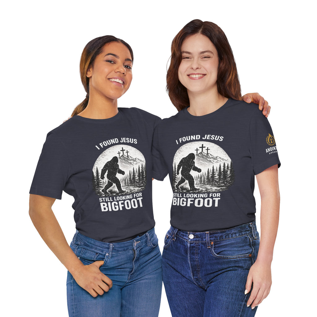 "Jesus and Bigfoot" (Design on Front/Logo on Sleeve)