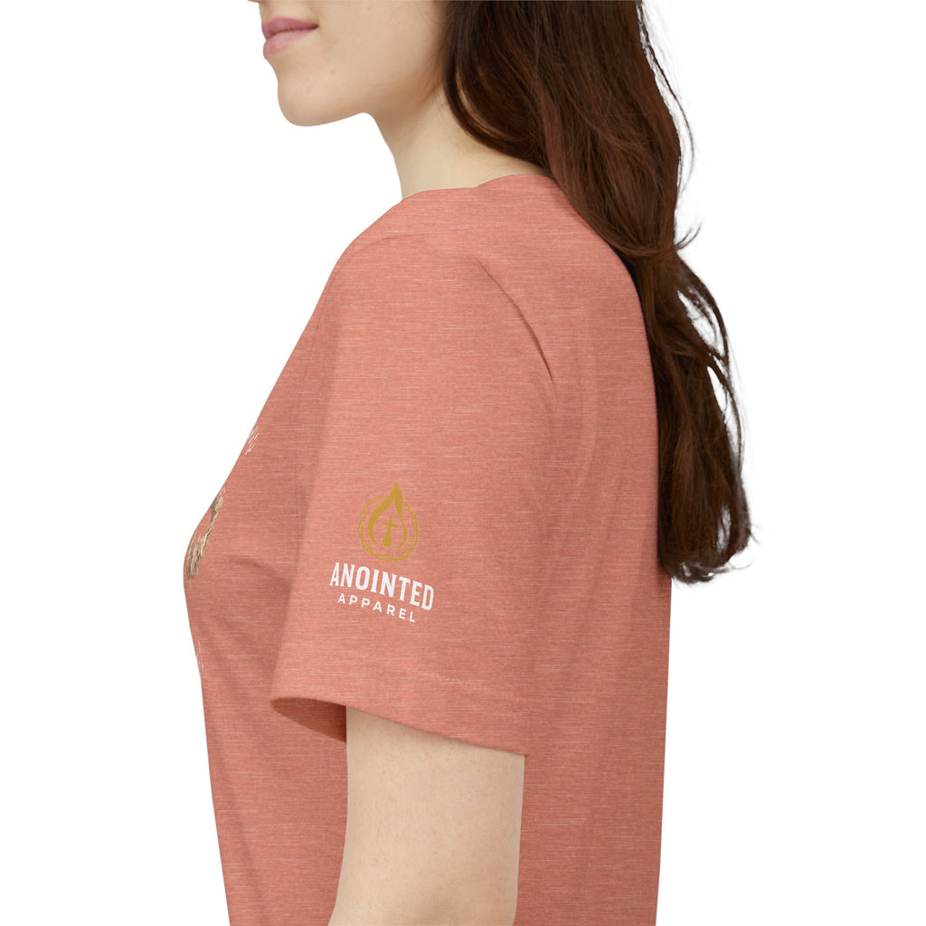 James 1:12 - "Crown of Life" (Ladies) (Design on Front/Logo on Sleeve)