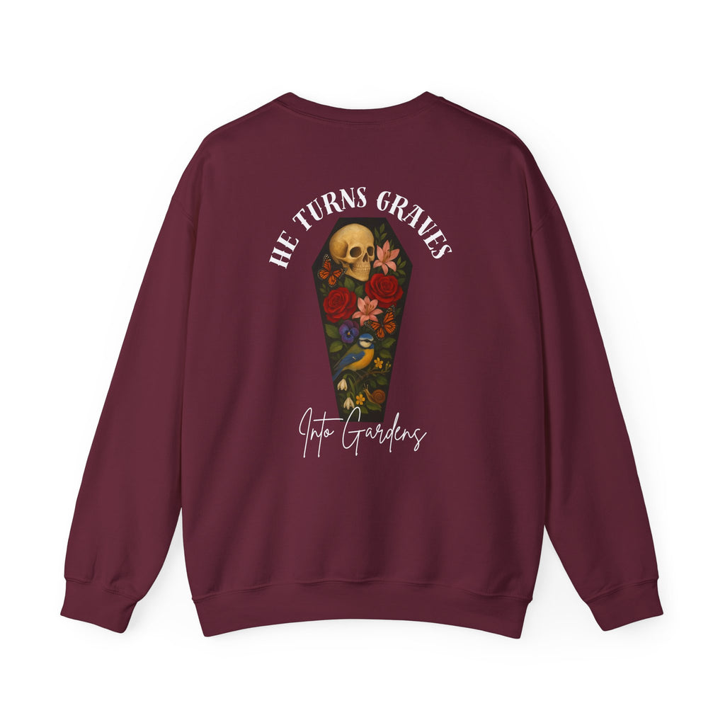 Graves Into Gardens Crewneck Sweatshirt (Design on Back/Logo on Front)