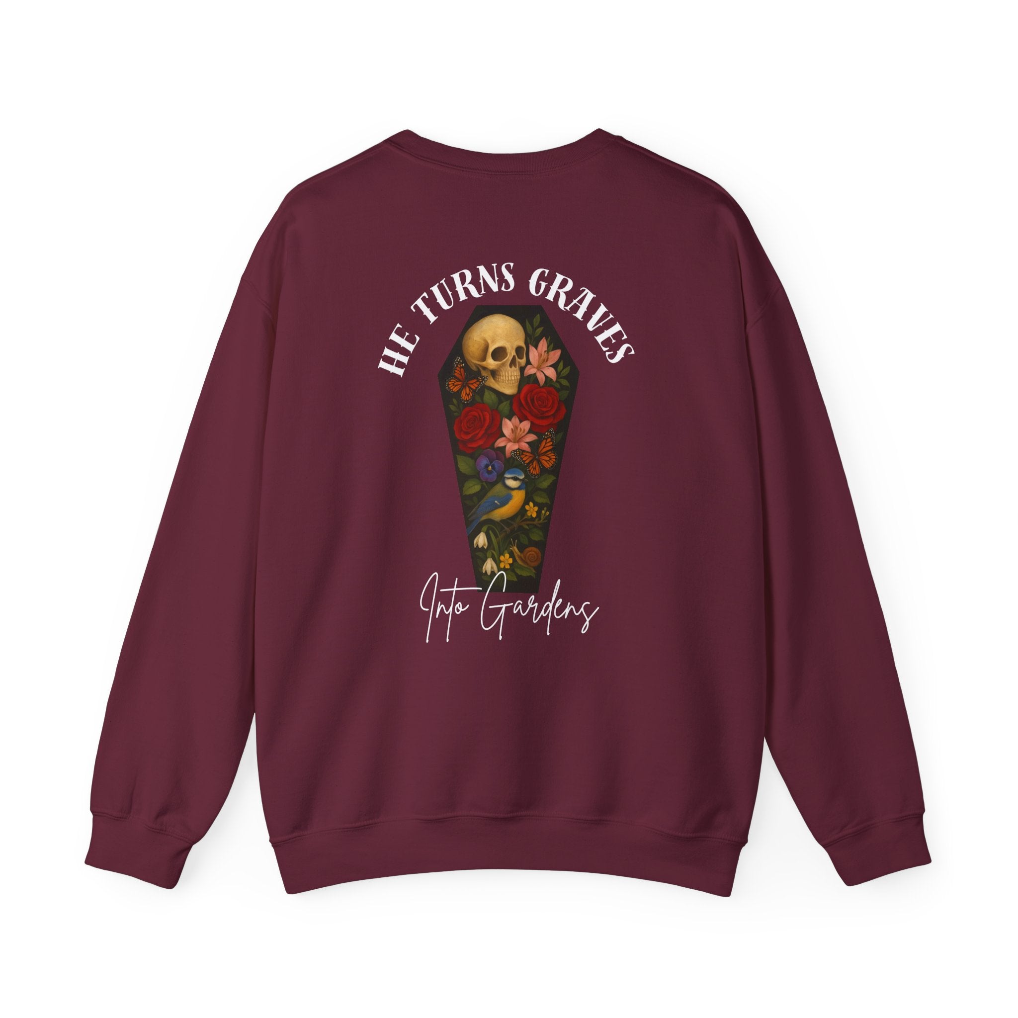 Graves Into Gardens Crewneck Sweatshirt (Design on Back/Logo on Front)
