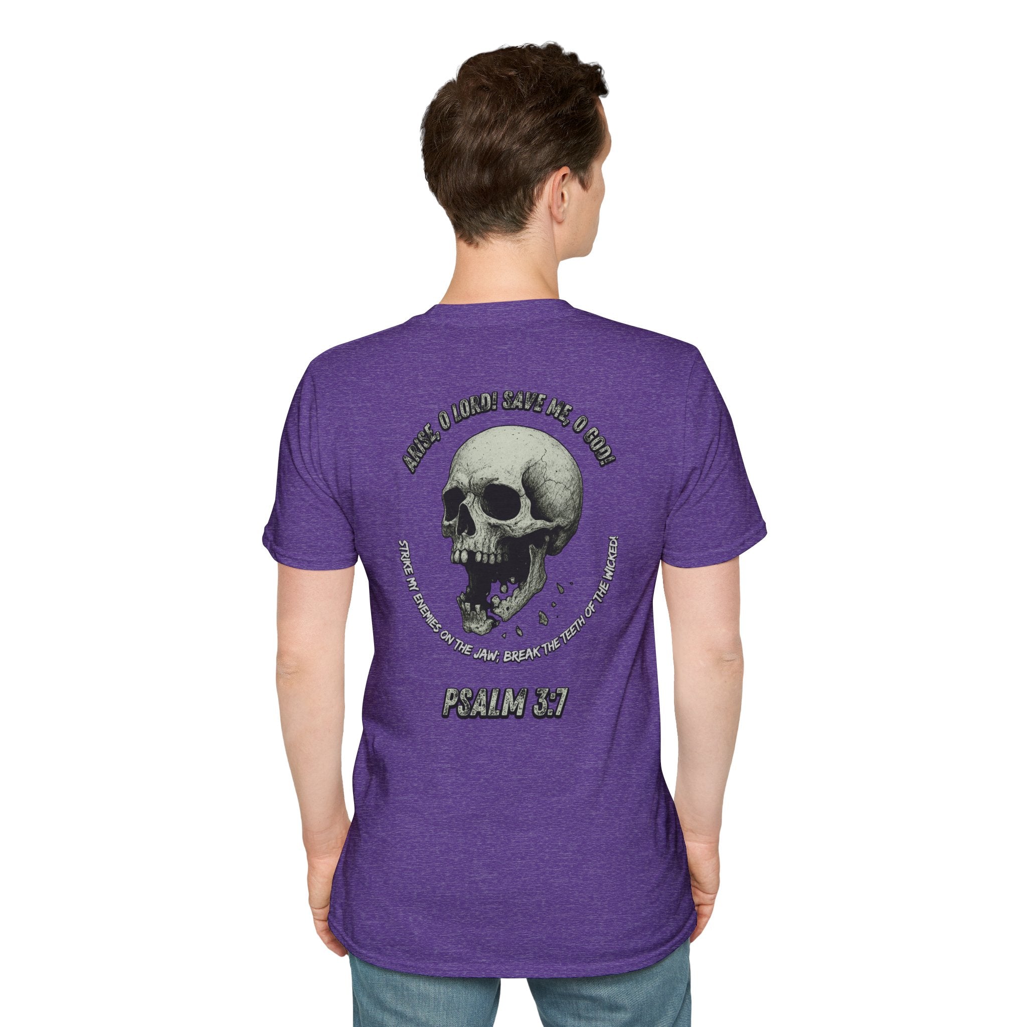 Psalm 3:7 - "Arise, O LORD!" (Monochrome) (Design on Back/Logo on Front)